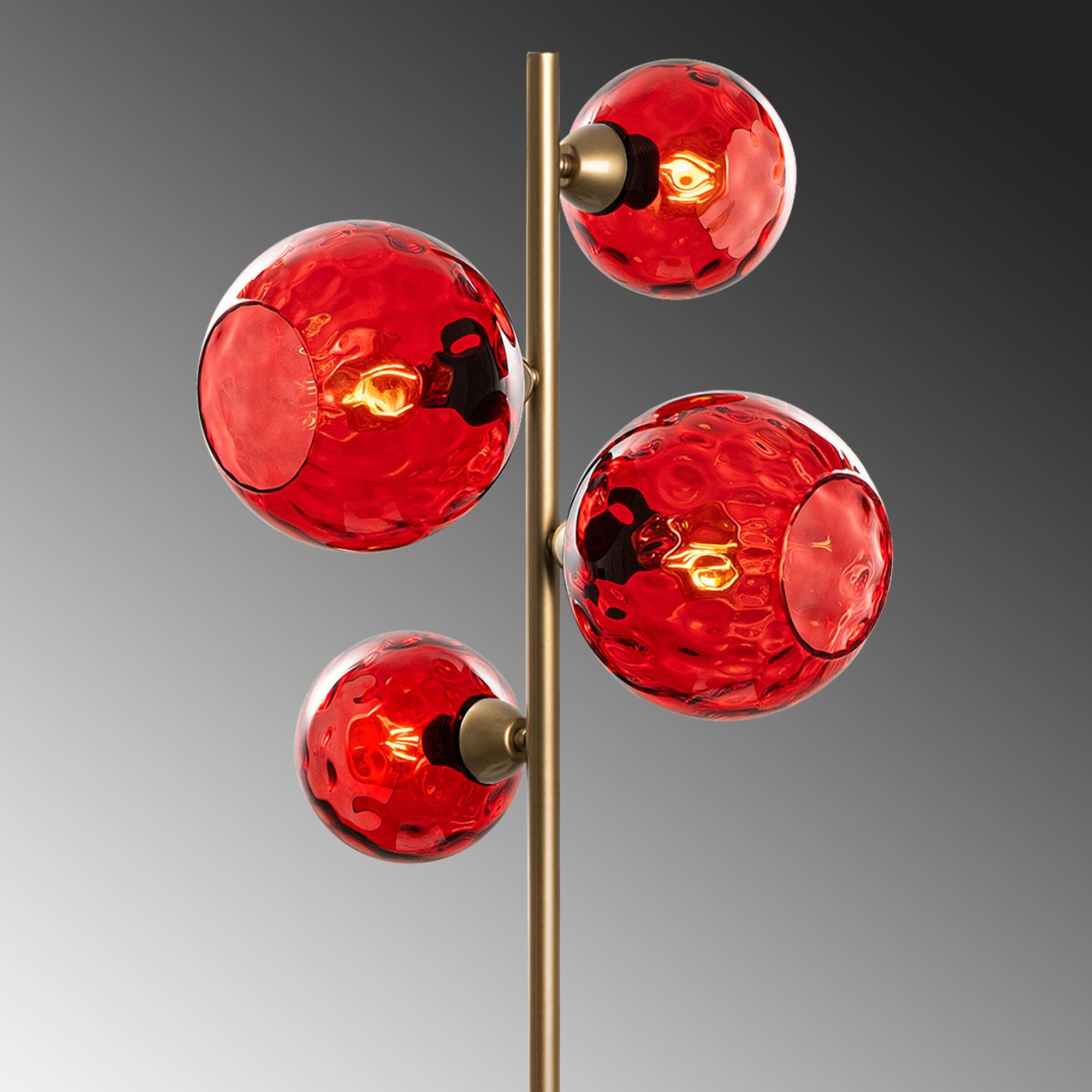 Candeeiro de Pé-Benek-Vermelho
Dourado
