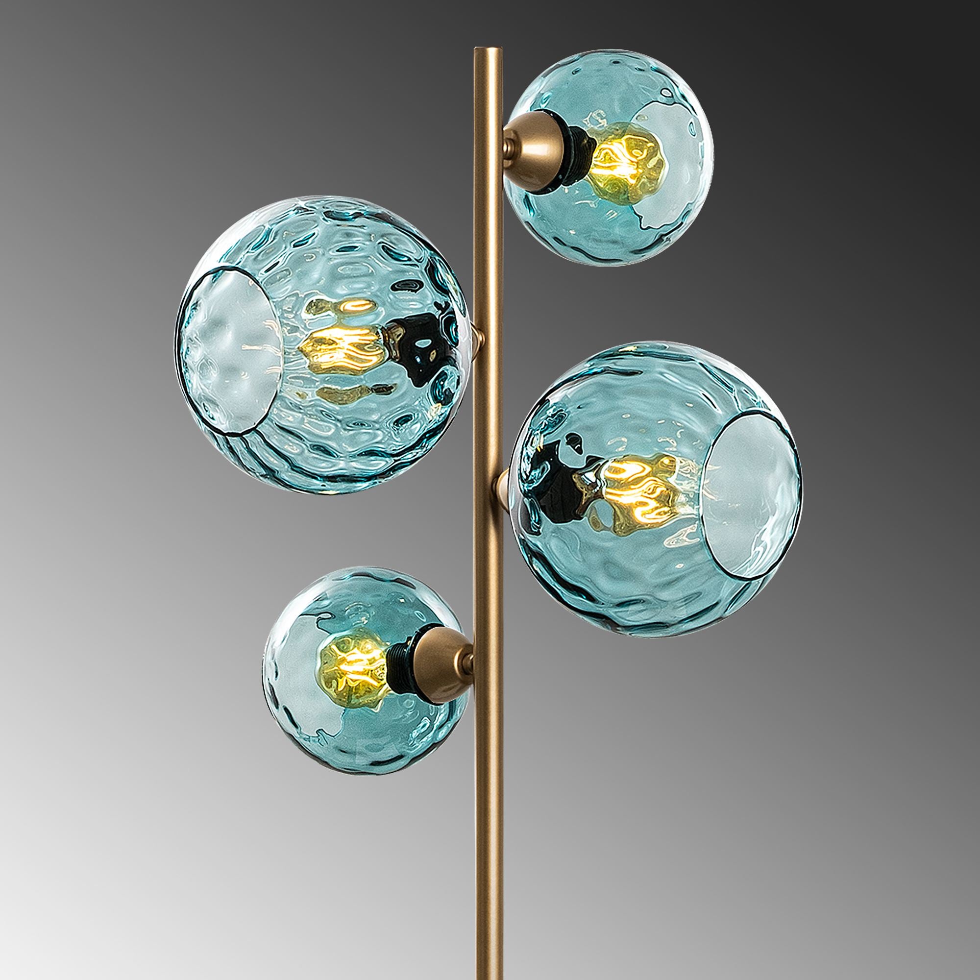 Candeeiro de Pé-Benek-Azul
Dourado