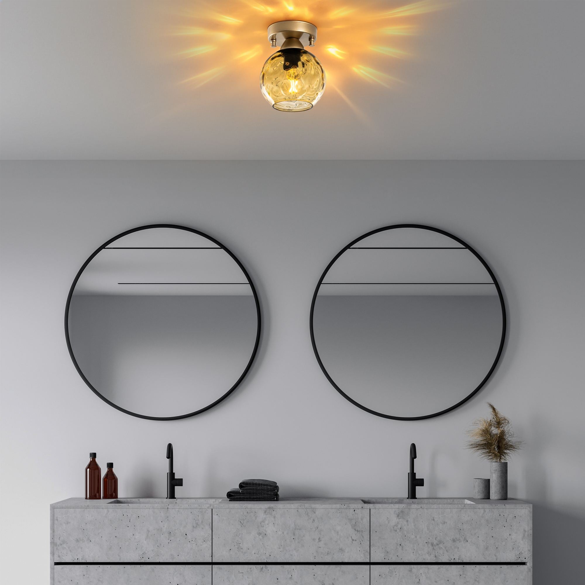 Candeeiro de Teto  - Benek - Amarelo
Preto