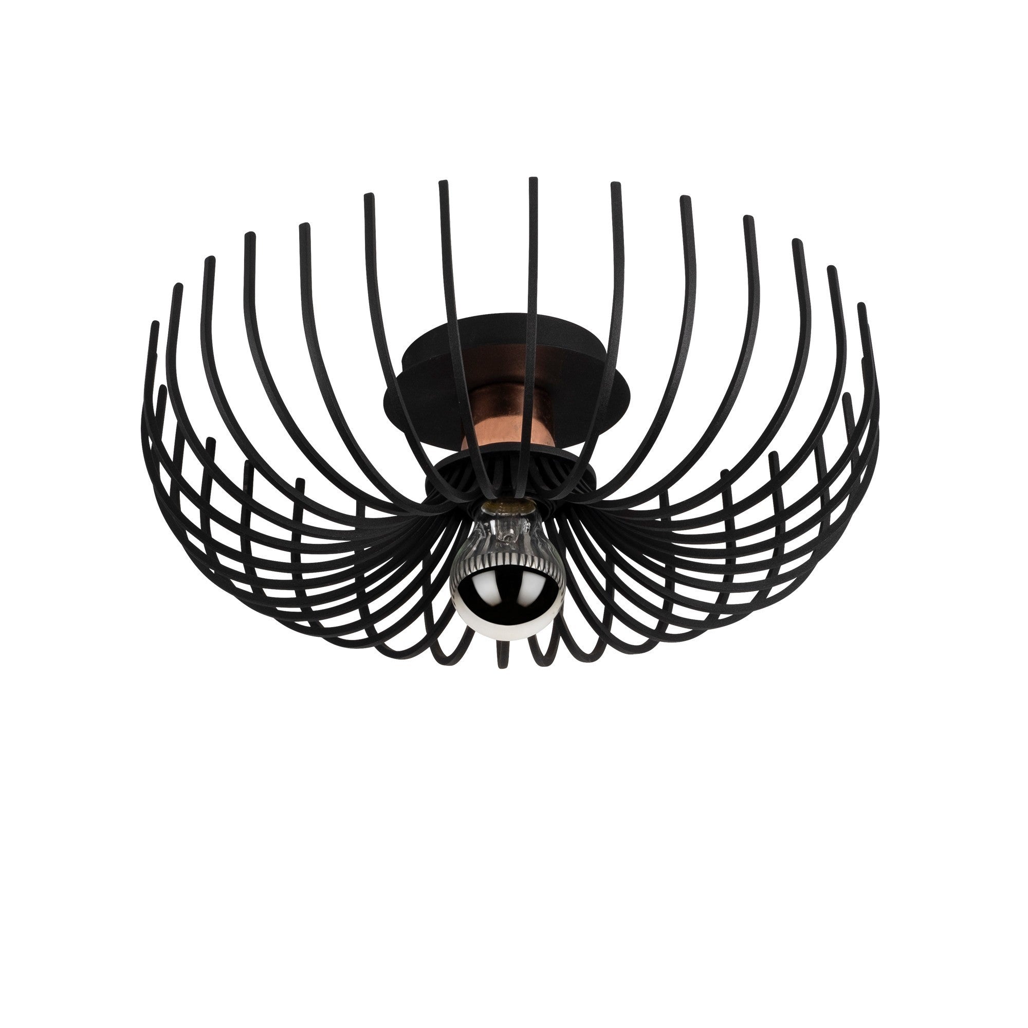 Candeeiro de Teto – 36 cm de diâmetro – preto – metal