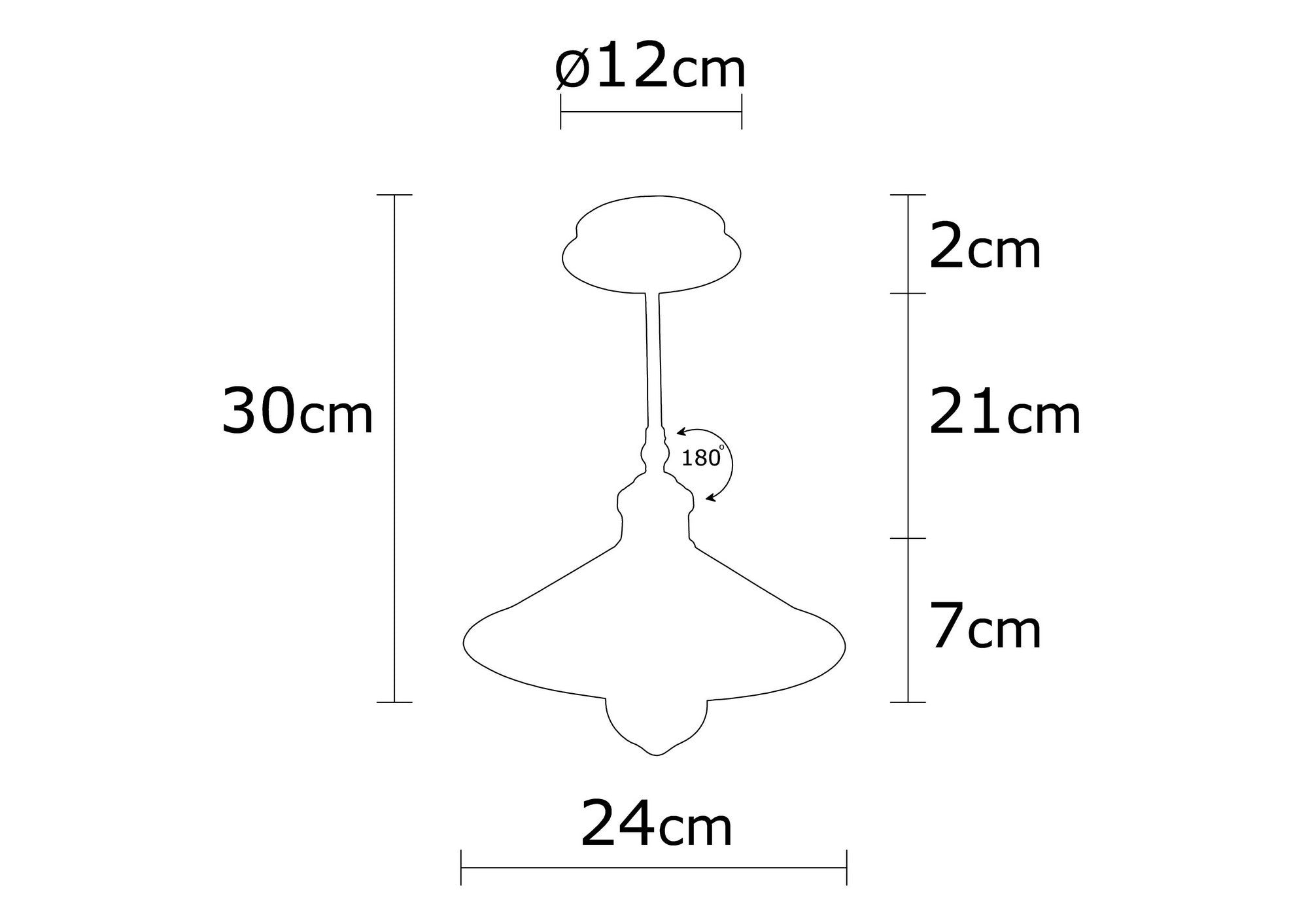 Candeeiro de Teto Preto Moderno, 24 cm de Diâmetro, Corpo em Metal, Soquete E27, 40 W Máx., IP20 | Design Industrial e Escandinavo Elegante para Decoração de Casa