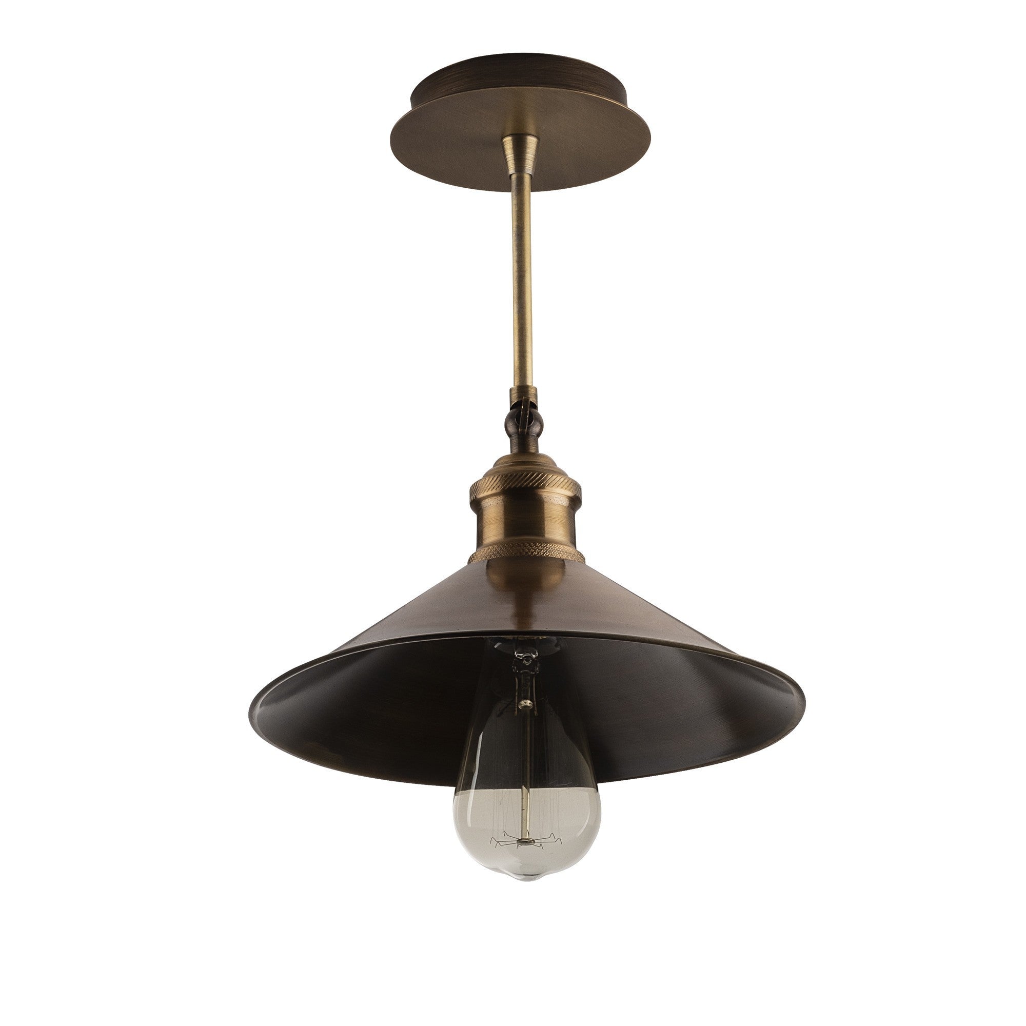 Candeeiro de Teto Vintage Escandinavo, Corpo de Metal, 24 cm de Diâmetro, 31 cm de Altura | Soquete E27, Máx. 40 W | Iluminação Elegante para Espaços Modernos