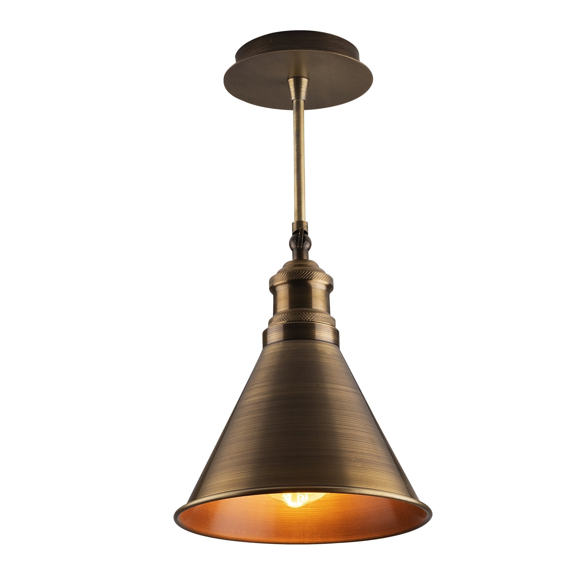 Candeeiro de Teto Vintage Elegante, 20 cm de Diâmetro, 40 cm de Altura | Corpo em Metal, Soquete E27, Design Escandinavo Moderno e Glamouroso | Perfeito para Decoração de Casa
