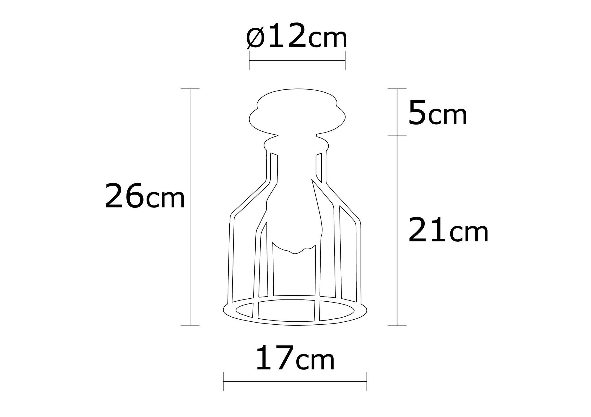 Candeeiro de Teto preto moderno, corpo de metal, 17 cm de diâmetro x 26 cm de altura | Soquete E27, máx. 40 W | Design industrial elegante para casa e escritório