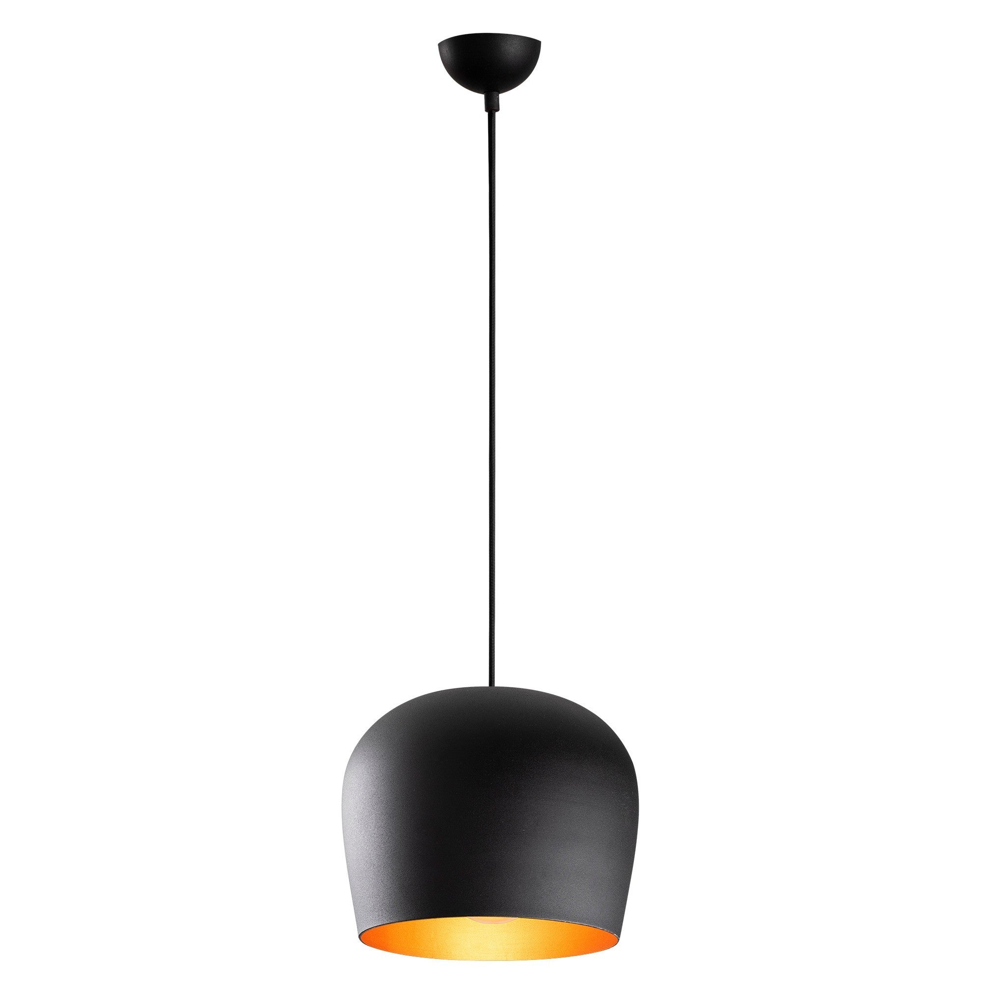 Candeeiro de Teto Industrial Moderno, Corpo em Ferro Preto, 23 cm de Diâmetro, 114 cm de Altura | Soquete E27, 40 W Máx. | Iluminação Elegante para Decoração Escandinava