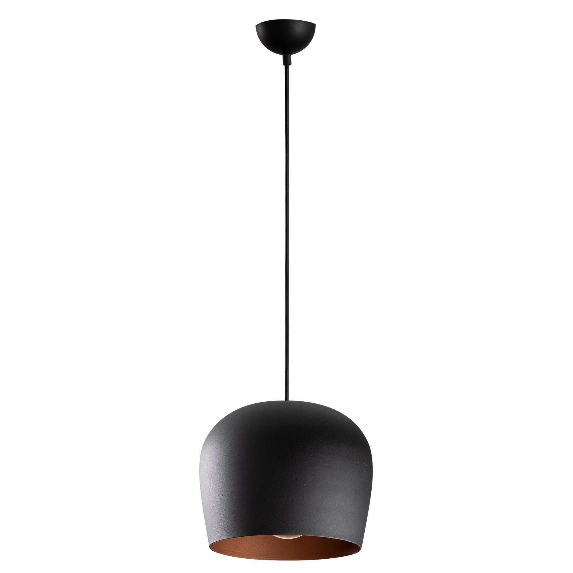 Candeeiro de Teto Industrial Moderno, Corpo em Ferro Preto, 23 cm de Diâmetro, 114 cm de Altura | Soquete E27, 40 W Máx. | Iluminação Elegante para Decoração Escandinava
