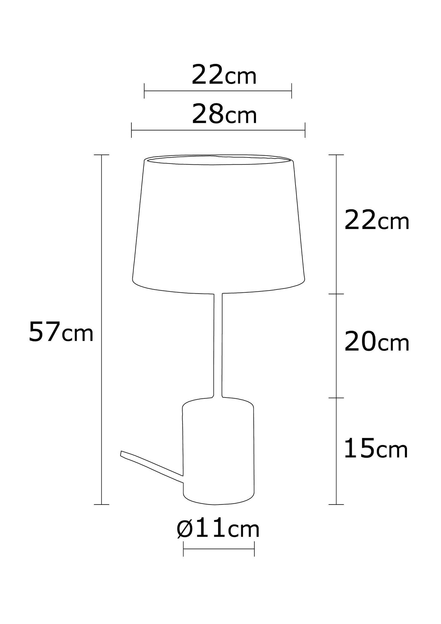 Candeeiro de Mesa Estilo Escandinavo, Corpo de Metal com Base de Madeira, 28 cm de Diâmetro, 57 cm de Altura, Soquete E27, Acabamento Prateado | Iluminação Elegante e Funcional para Espaços Modernos