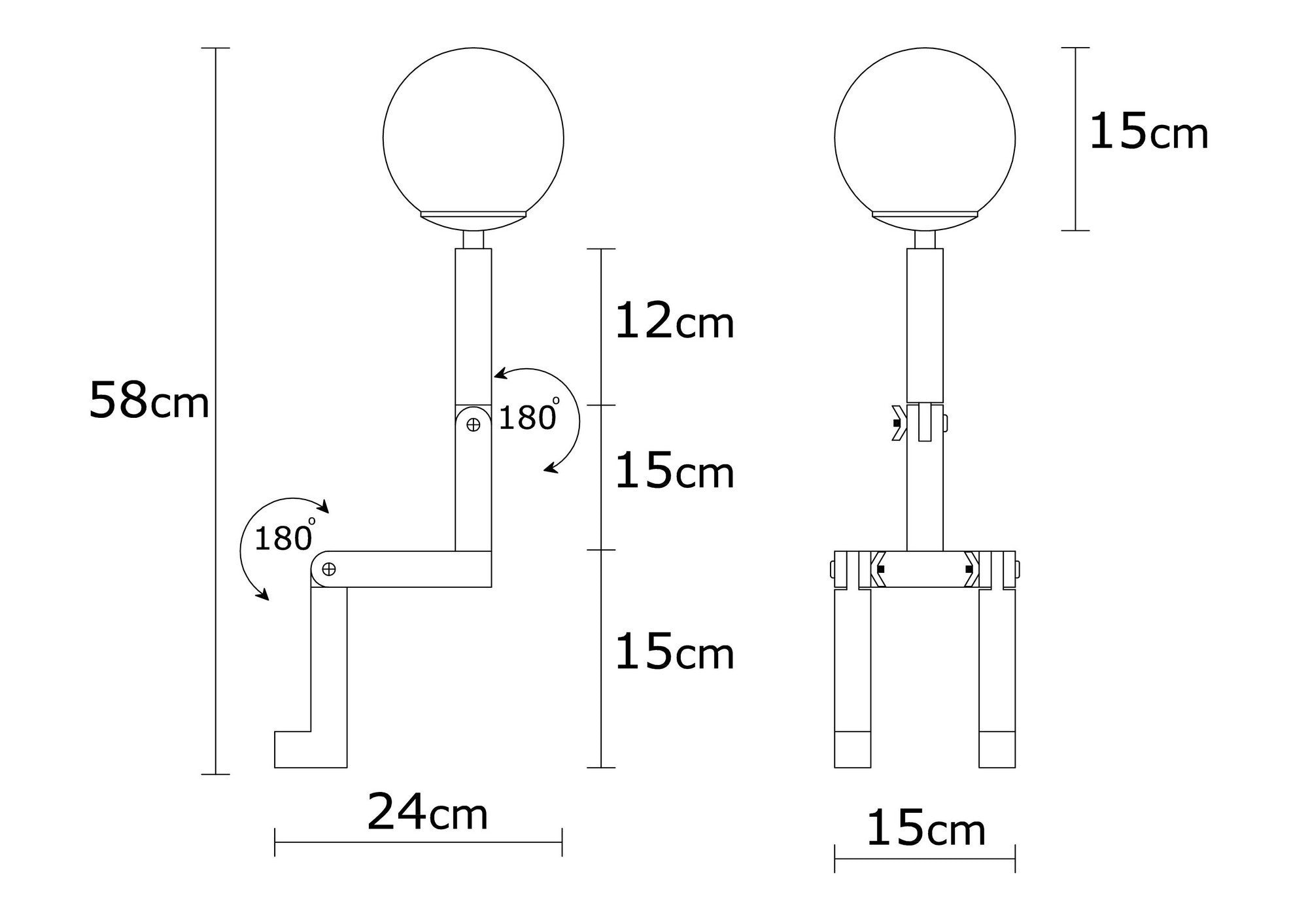 Candeeiro de Mesa Moderna de Madeira, Cor Natural, 15 x 17 x 56 cm | Soquete E27, Máx. 40 W, Cabo de 200 cm | Design de Cabana Rústica, Elegante e Funcional