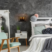 Candeeiro de Parede industrial, corpo de metal preto, 30 cm de diâmetro x 23 cm de altura | Soquete E27, máx. 40 W | Iluminação elegante e funcional para espaços modernos
