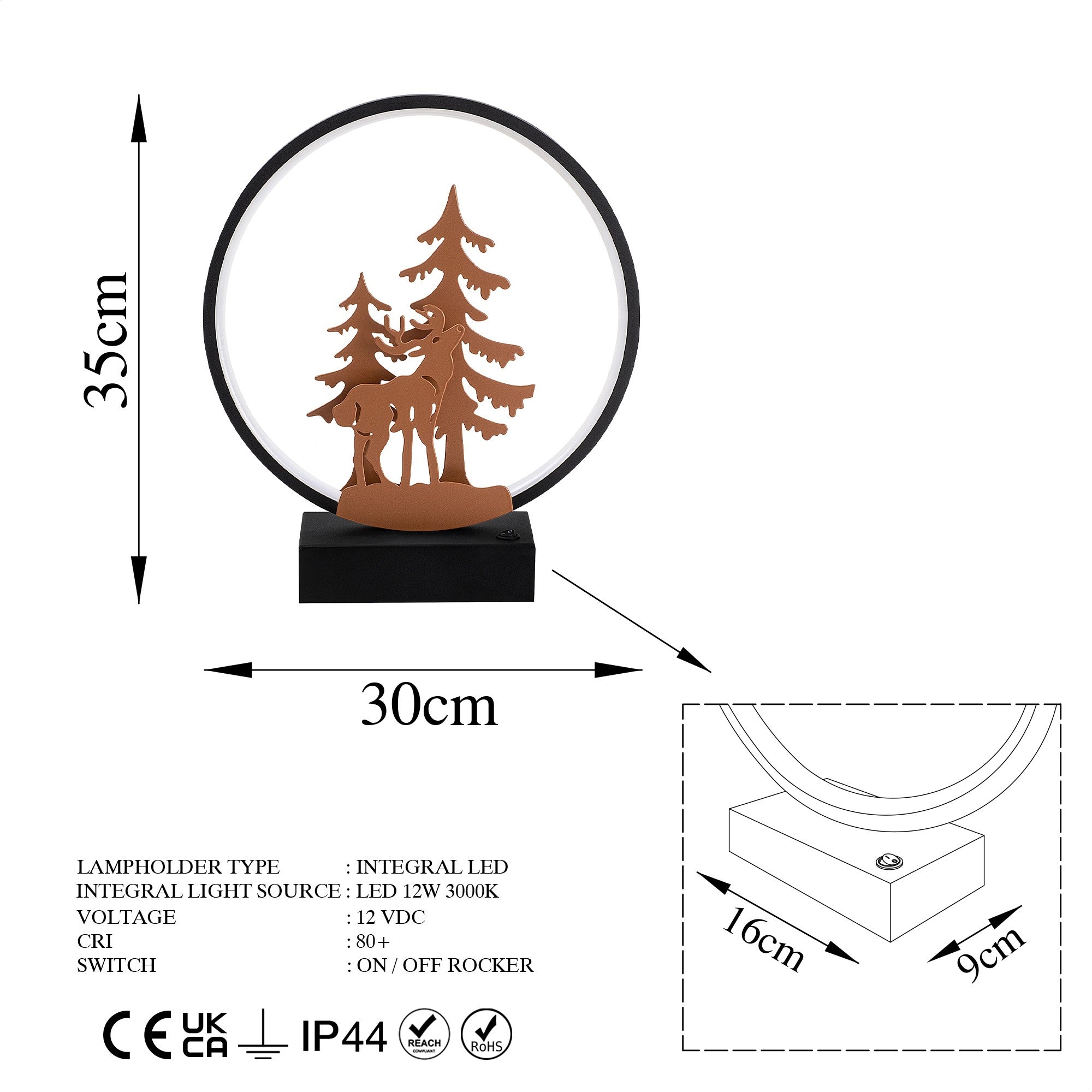 Candeeiro de mesa-XMAS8-Preto
Cobre