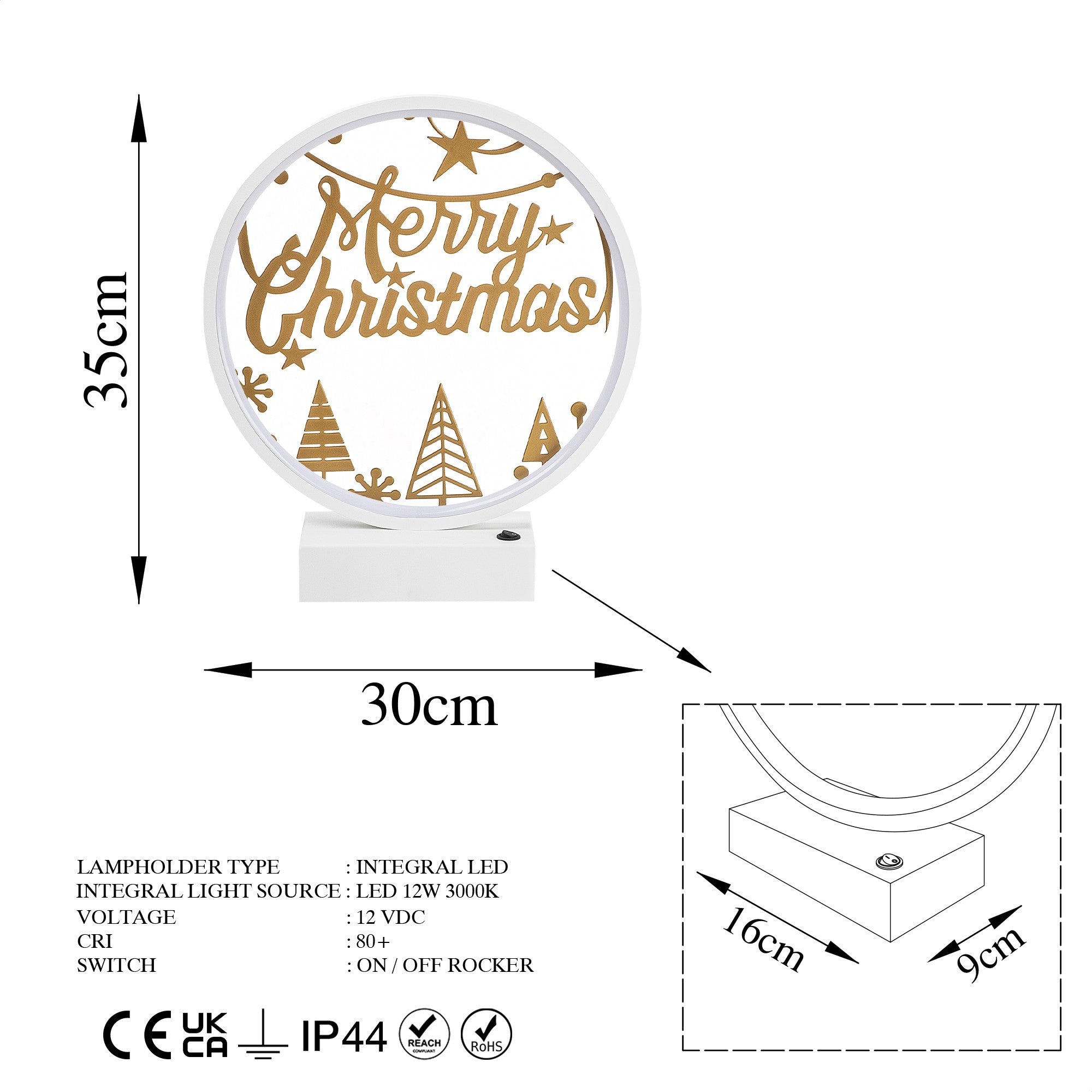Candeeiro de mesa-XMAS12-Branco
Ouro