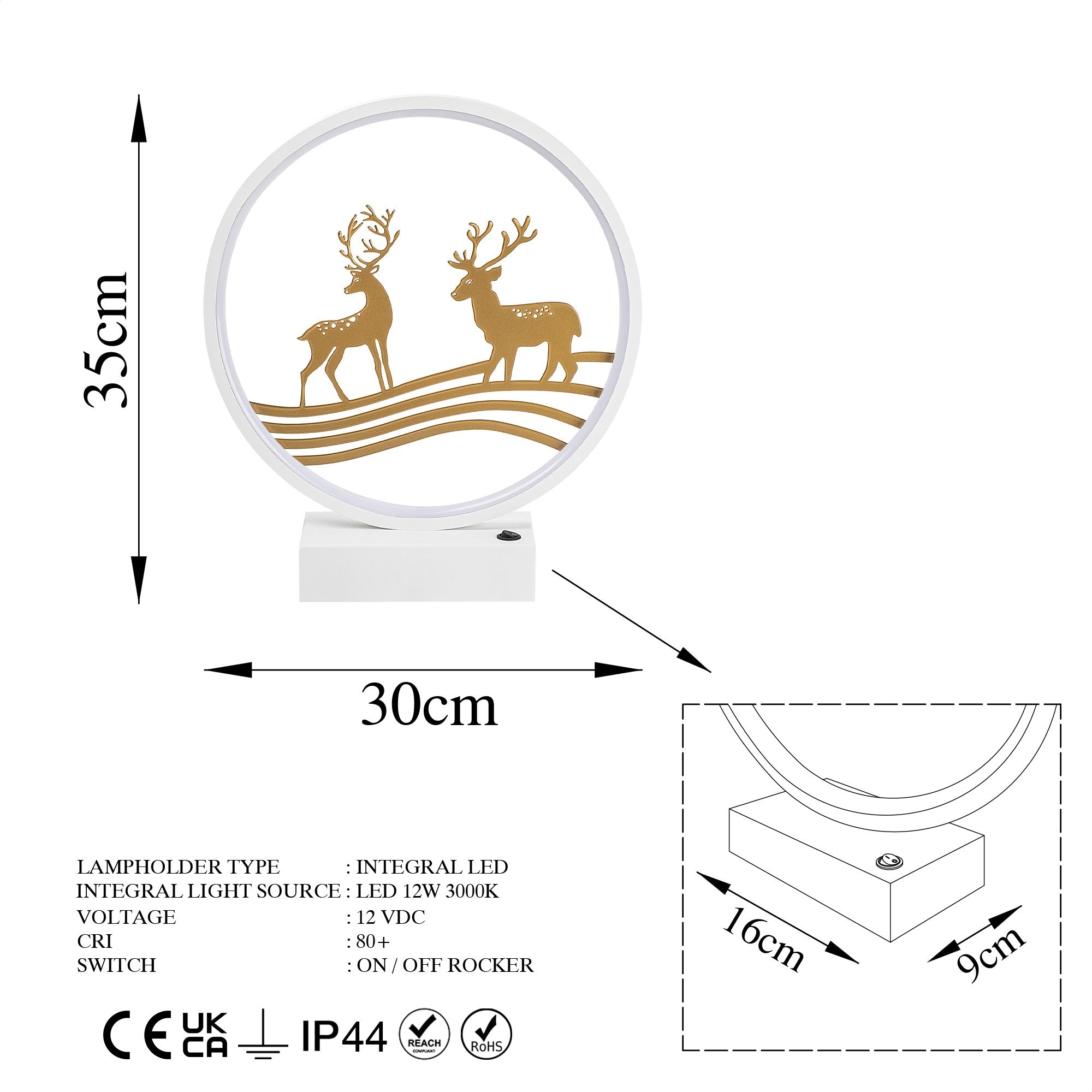 Candeeiro de mesa-XMAS14-Branco
Ouro