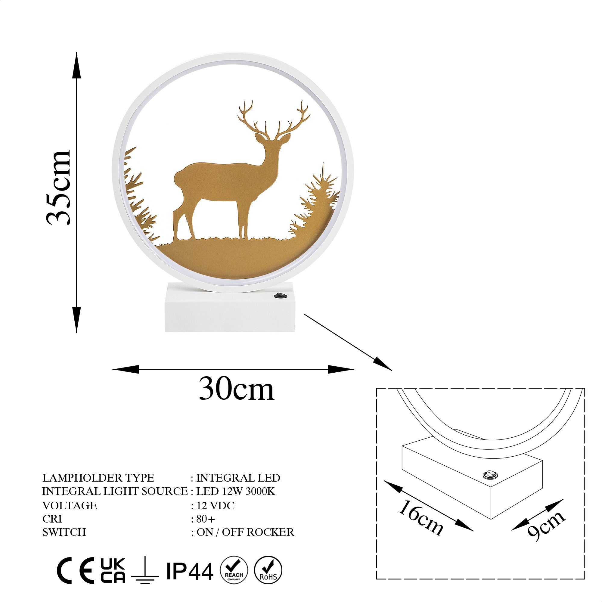 Candeeiro de mesa-XMAS15-Branco
Ouro