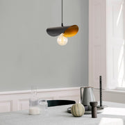Candeeiro de Teto Industrial Moderno, Preto e Dourado, 30 x 17 cm | Altura: 106 cm, Soquete E27, 40 W máx. | Iluminação Elegante para Casa e Escritório