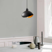 Candeeiro de Teto Industrial Moderno, Corpo em Metal Preto, 28 x 15 cm | Altura: 112 cm, Soquete E27, Potência Máxima de 40 W | Iluminação Elegante para Decoração Escandinava e Moderna