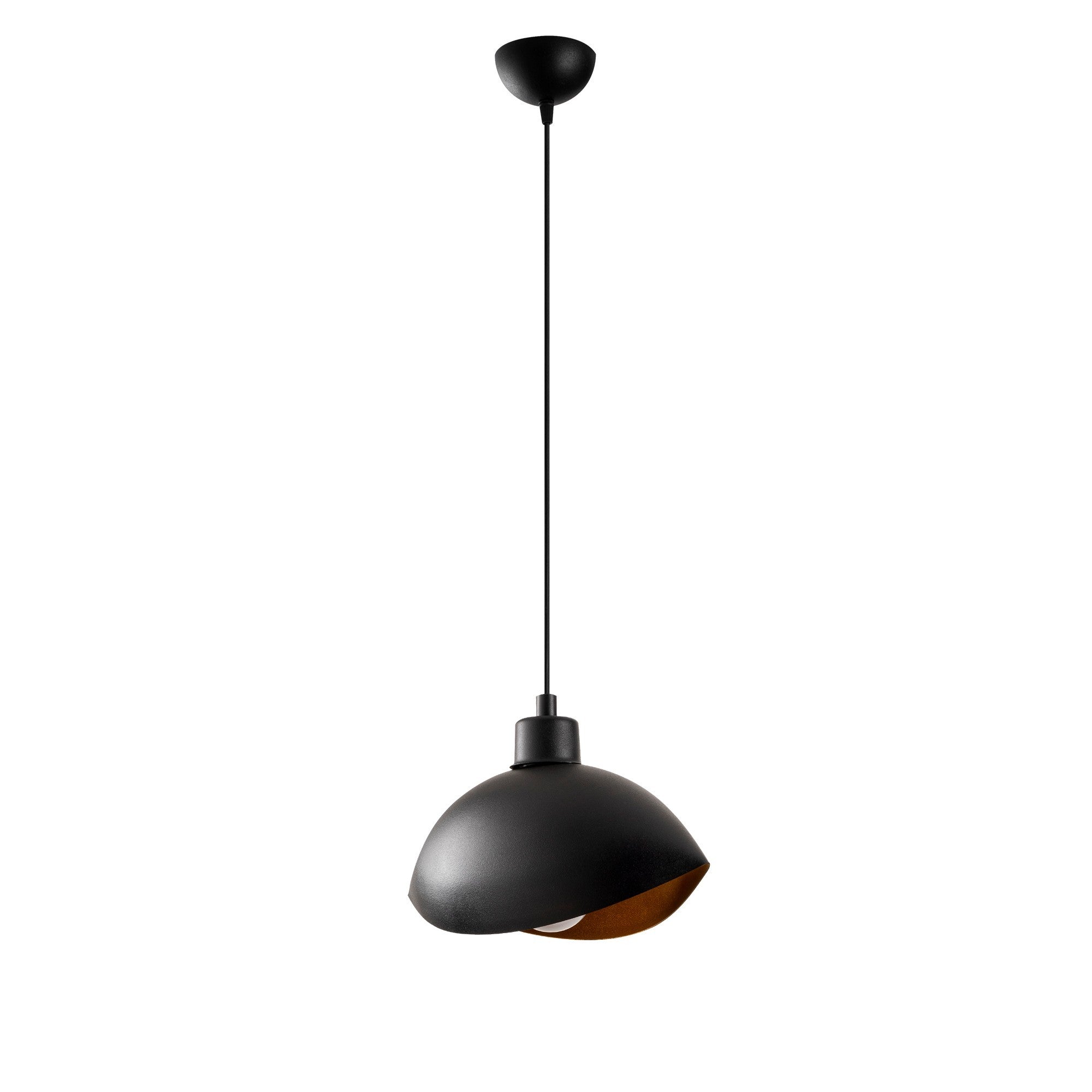 Candeeiro de Teto Industrial Moderno, Corpo em Metal Preto, 28 x 15 cm | Altura: 112 cm, Soquete E27, Potência Máxima de 40 W | Iluminação Elegante para Decoração Escandinava e Moderna
