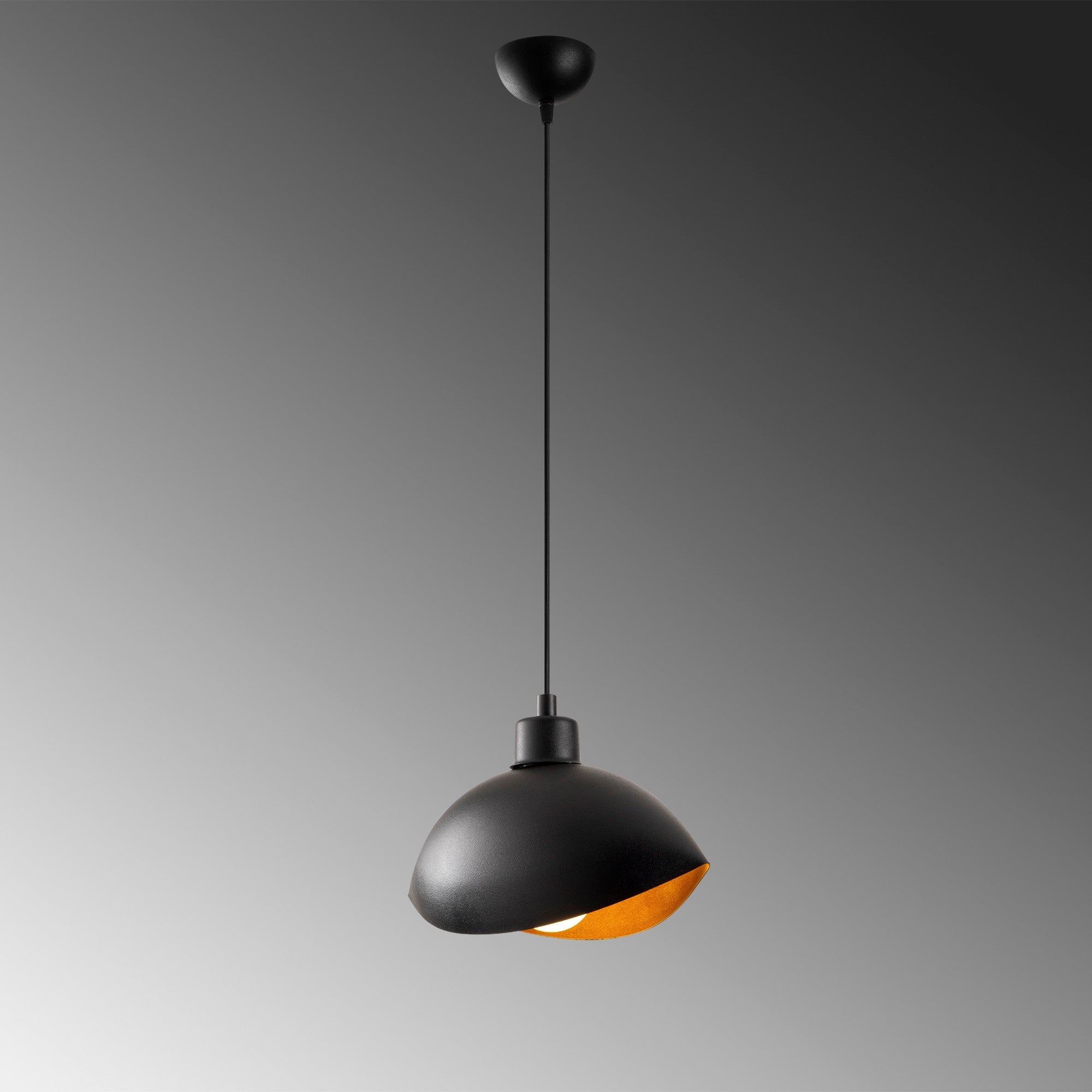 Candeeiro de Teto Industrial Moderno, Corpo em Metal Preto, 28 x 15 cm | Altura: 112 cm, Soquete E27, Potência Máxima de 40 W | Iluminação Elegante para Decoração Escandinava e Moderna
