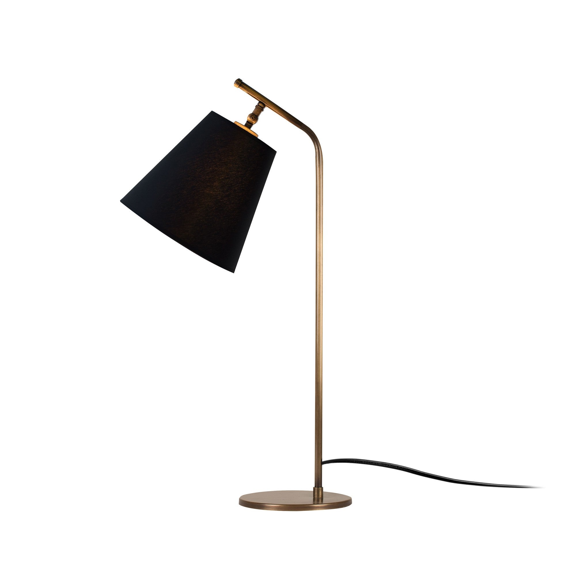 Candeeiro de Mesa Moderna, Preta e Vintage, 67 cm de Altura | Corpo em Metal, Soquete E27 Máx. 40 W, Cabo de 200 cm | Design Industrial e Escandinavo Elegante para Casa e Hotel