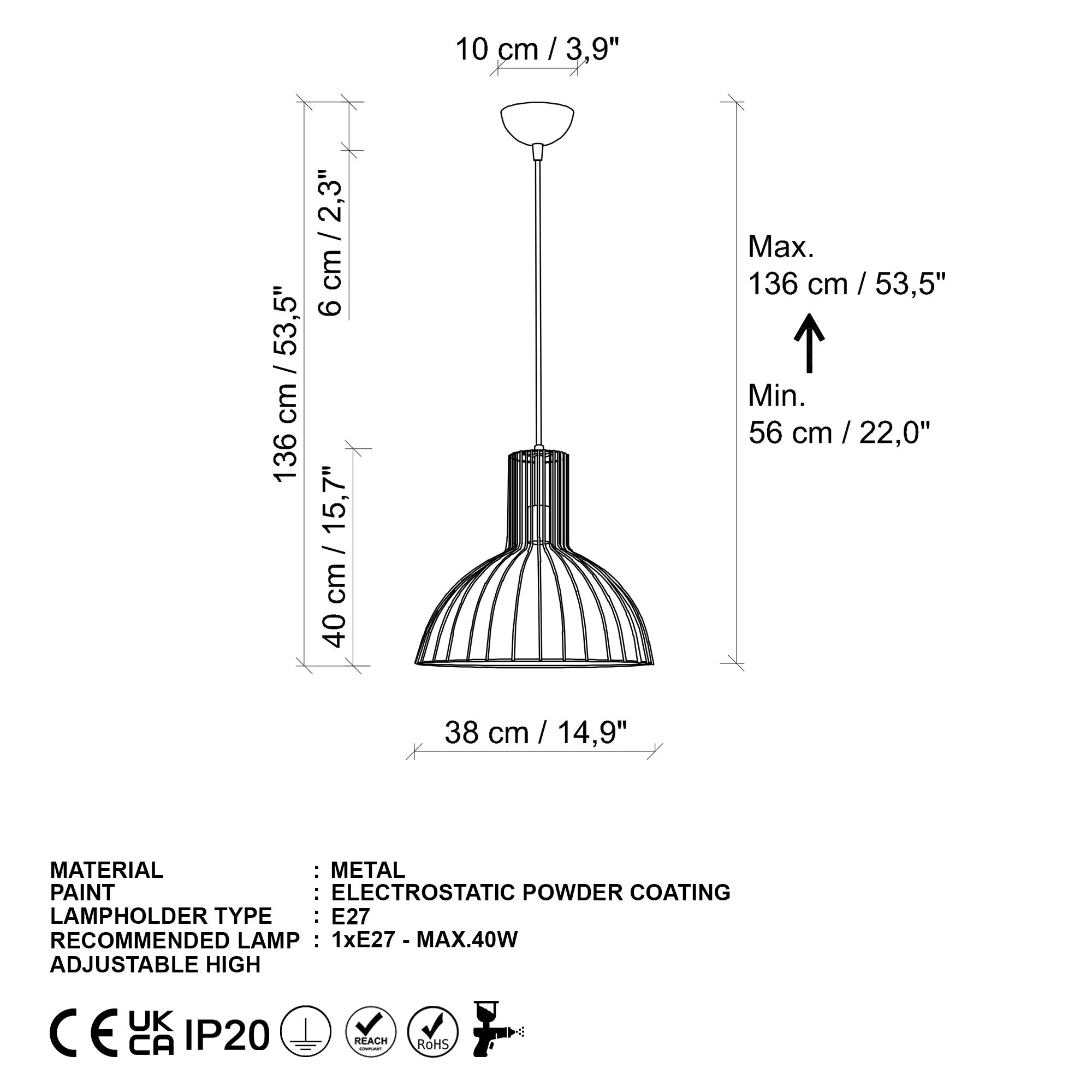 Candeeiro de Teto  - Tabut - Ouro