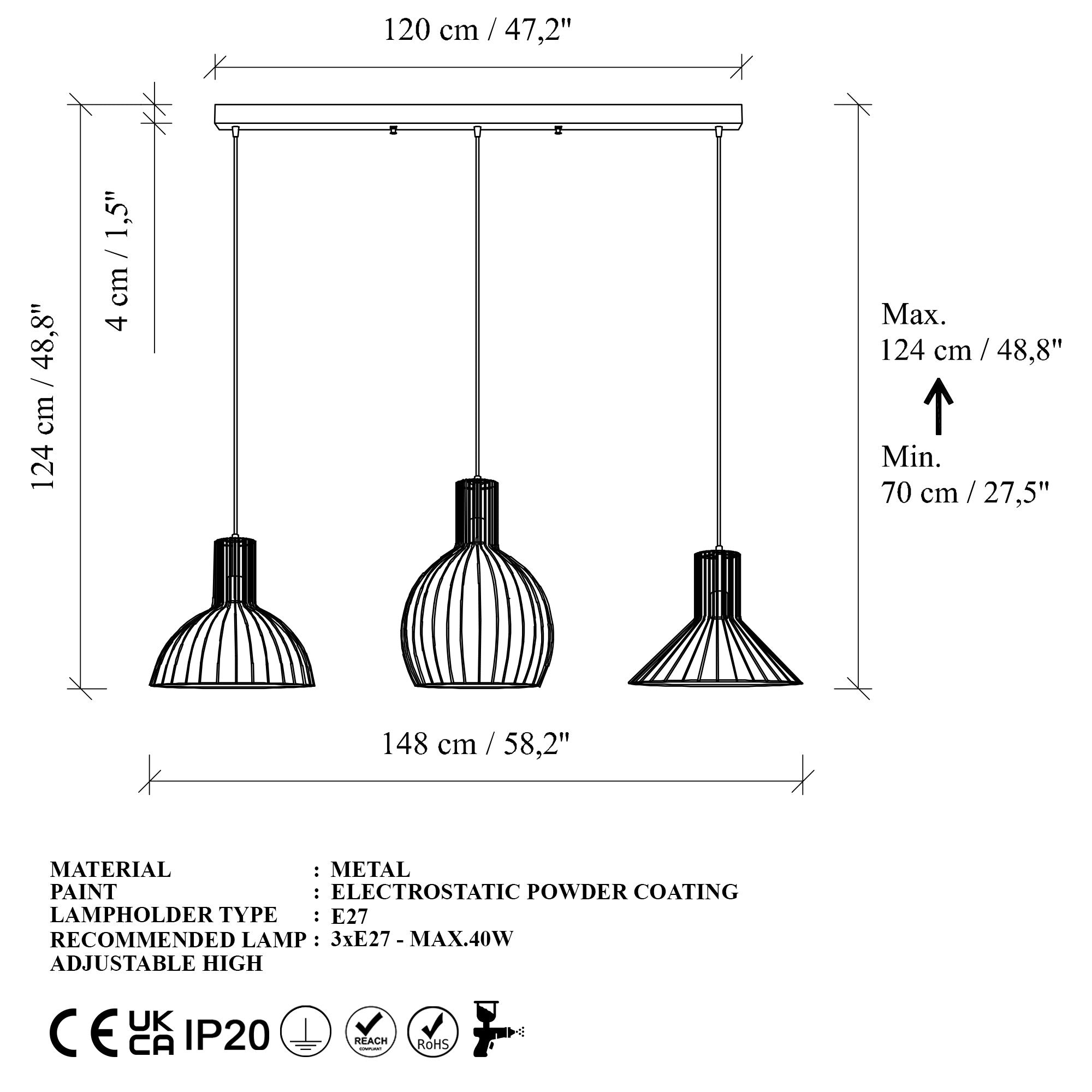 Candeeiro de Teto  - Tabut - Ouro