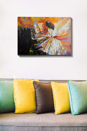 Impressionante pintura decorativa em tela, 50 x 70 cm | 100% tela, 100% moldura de madeira (3 cm de espessura) | Perfeita para amantes de decoração e arte