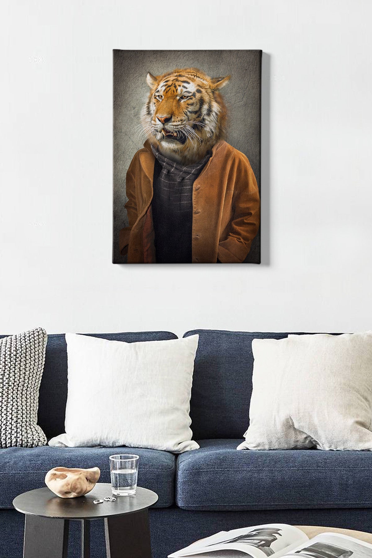 Impressionante pintura decorativa em tela, 50 x 70 cm | 100% tela, 100% moldura de madeira (3 cm de espessura) | Perfeita para amantes de decoração e arte