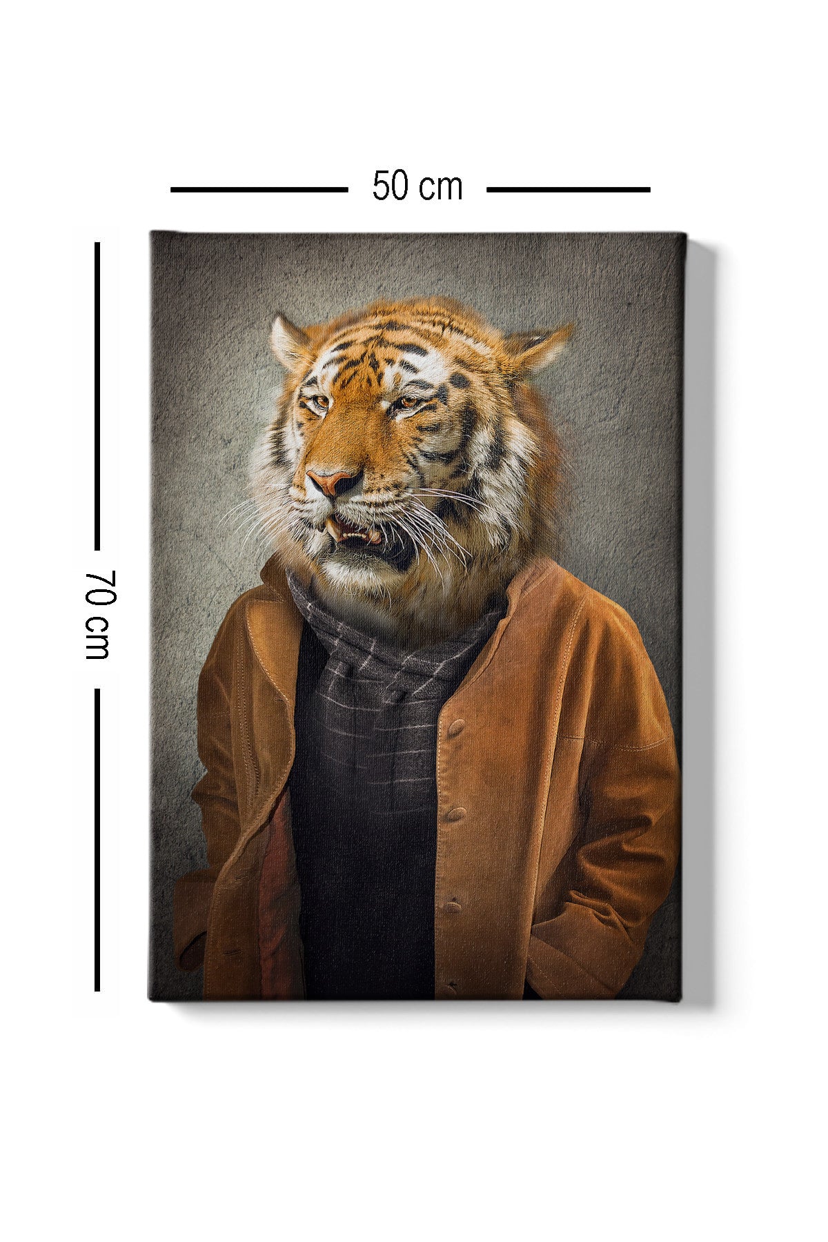Impressionante pintura decorativa em tela, 50 x 70 cm | 100% tela, 100% moldura de madeira (3 cm de espessura) | Perfeita para amantes de decoração e arte