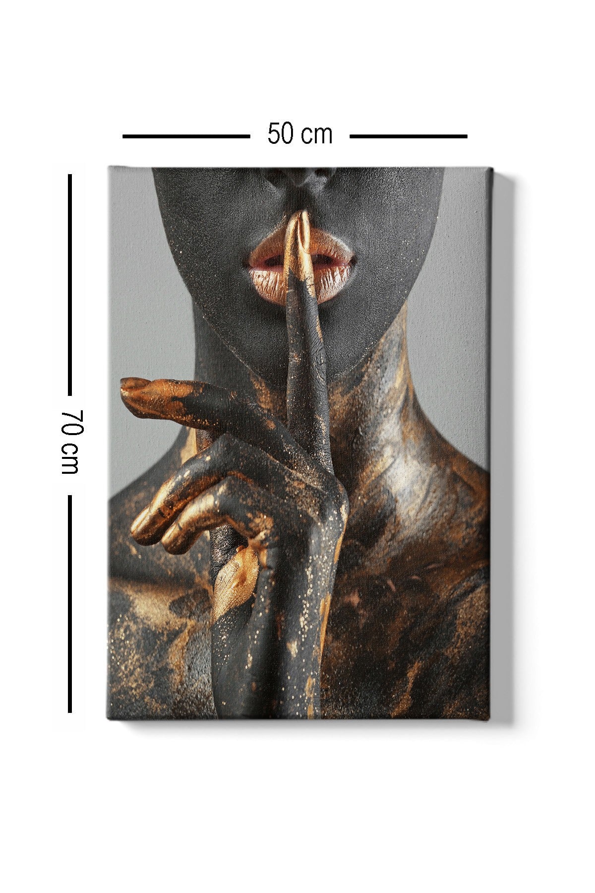 Impressionante pintura decorativa em tela, 50 x 70 cm | 100% tela, moldura de madeira com 3 cm de espessura | Perfeito para amantes de decoração e arte, artista anônimo