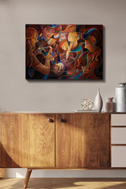 Impressionante pintura decorativa em tela, 50 x 70 cm | 100% tela, 100% moldura de madeira (3 cm de espessura) | Perfeita para amantes de decoração e arte