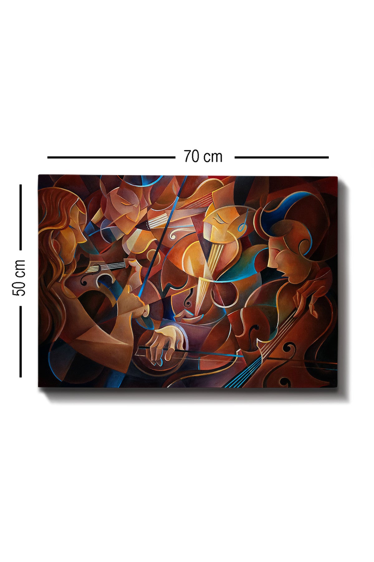 Impressionante pintura decorativa em tela, 50 x 70 cm | 100% tela, 100% moldura de madeira (3 cm de espessura) | Perfeita para amantes de decoração e arte