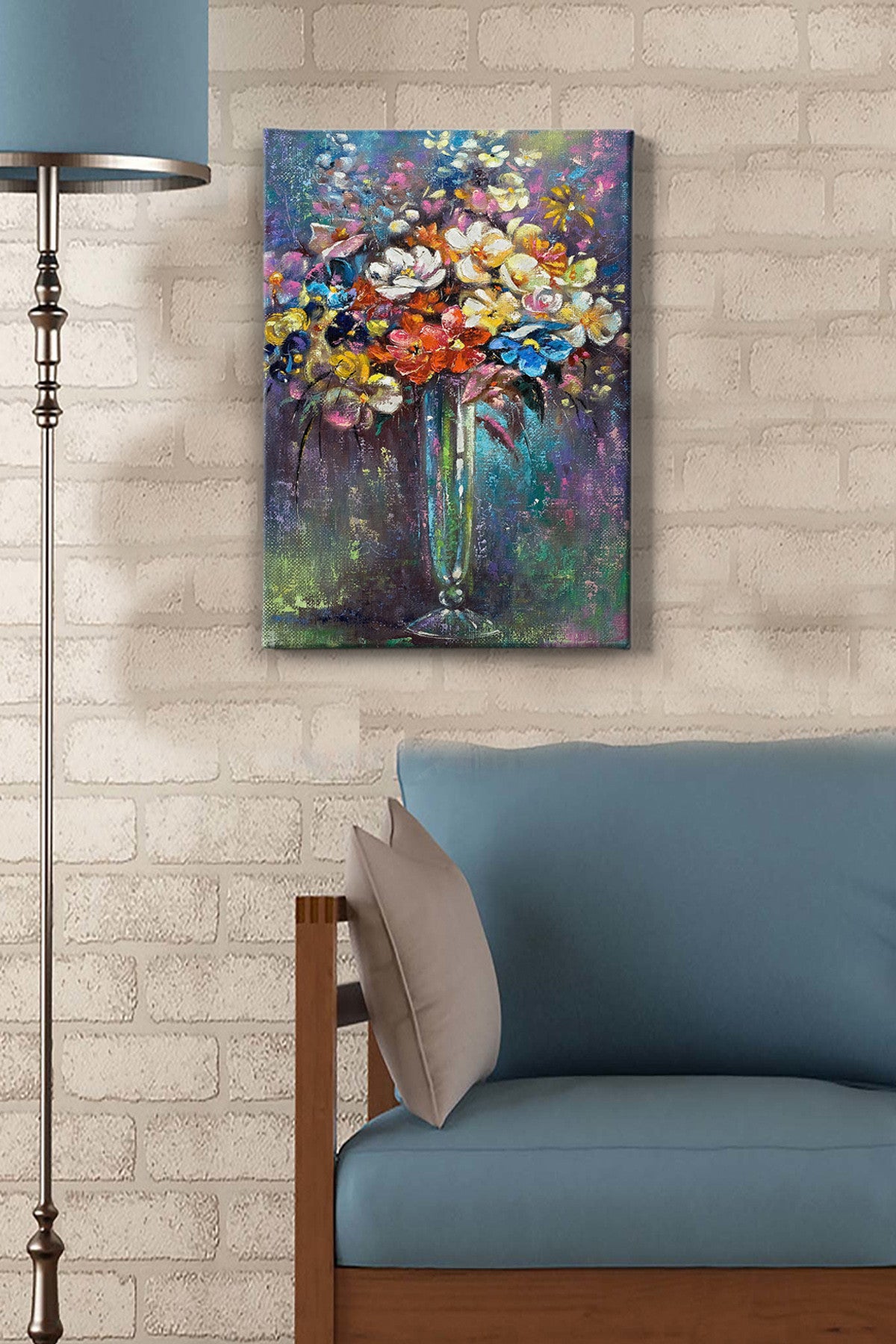 Impressionante pintura decorativa em tela, 50 x 70 cm | 100% tela, 100% moldura de madeira (3 cm de espessura) | Perfeita para amantes de decoração e arte