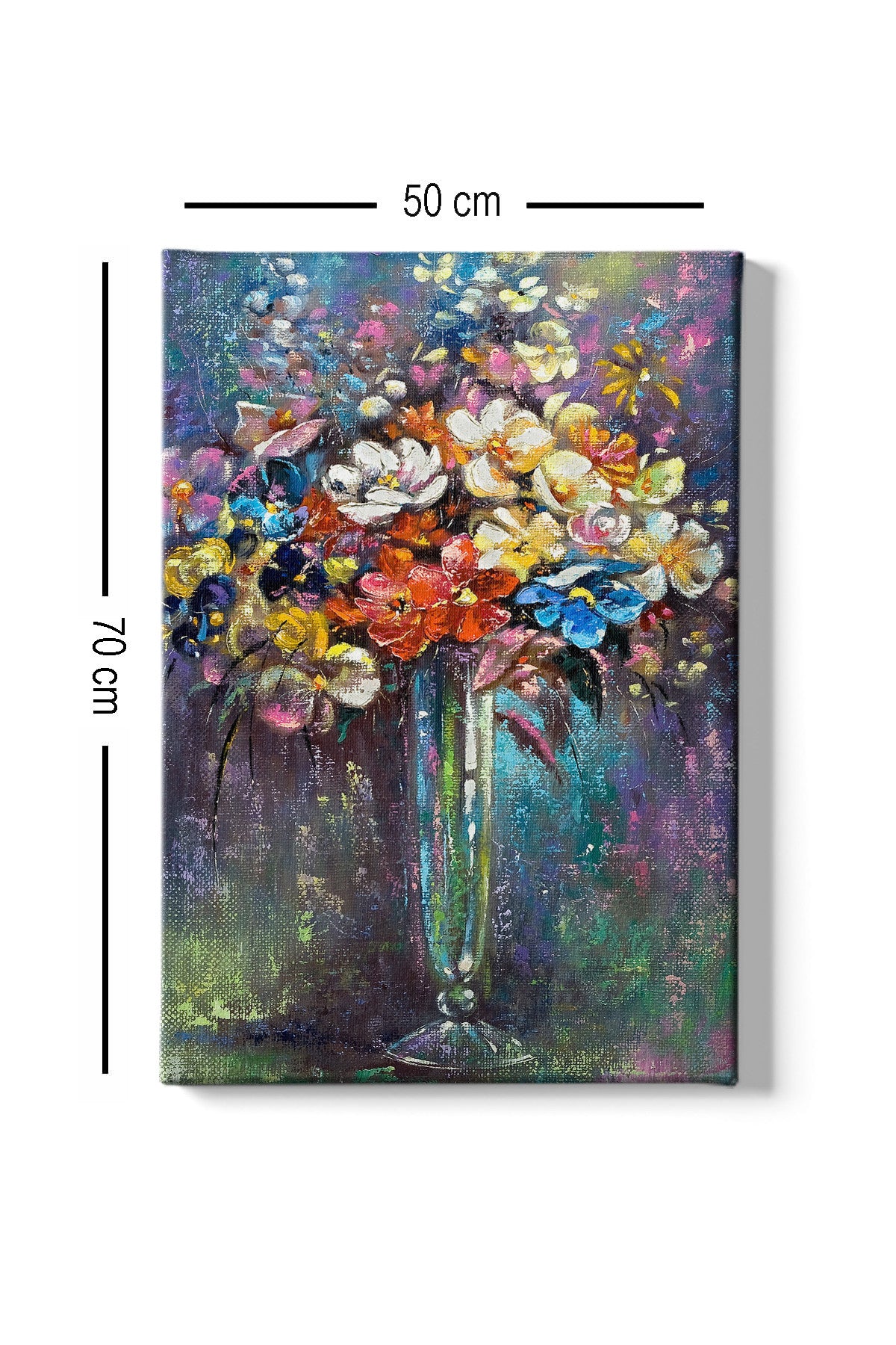 Impressionante pintura decorativa em tela, 50 x 70 cm | 100% tela, 100% moldura de madeira (3 cm de espessura) | Perfeita para amantes de decoração e arte