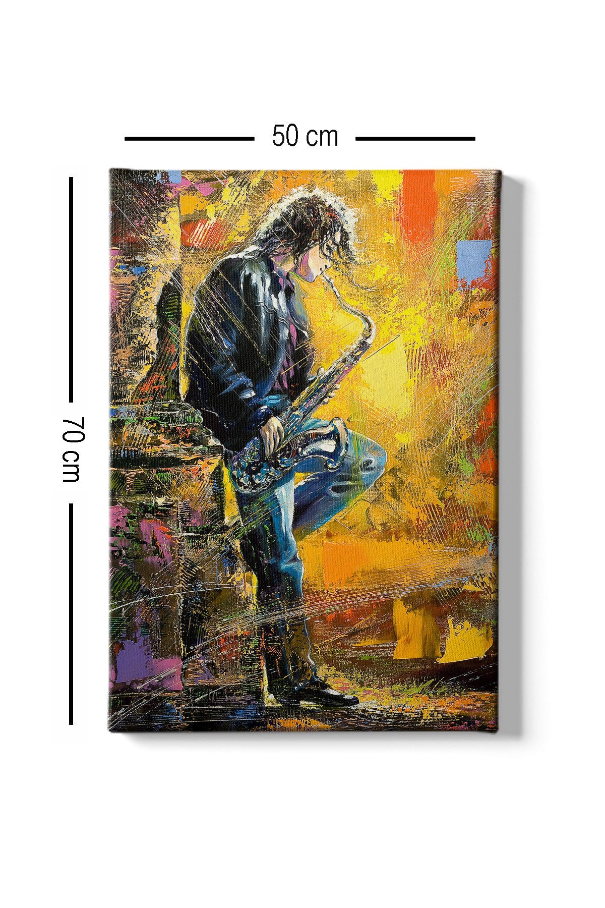 Impressionante pintura decorativa em tela, 50 x 70 cm | 100% tela, 100% moldura de madeira (3 cm de espessura) | Perfeita para amantes de decoração e arte