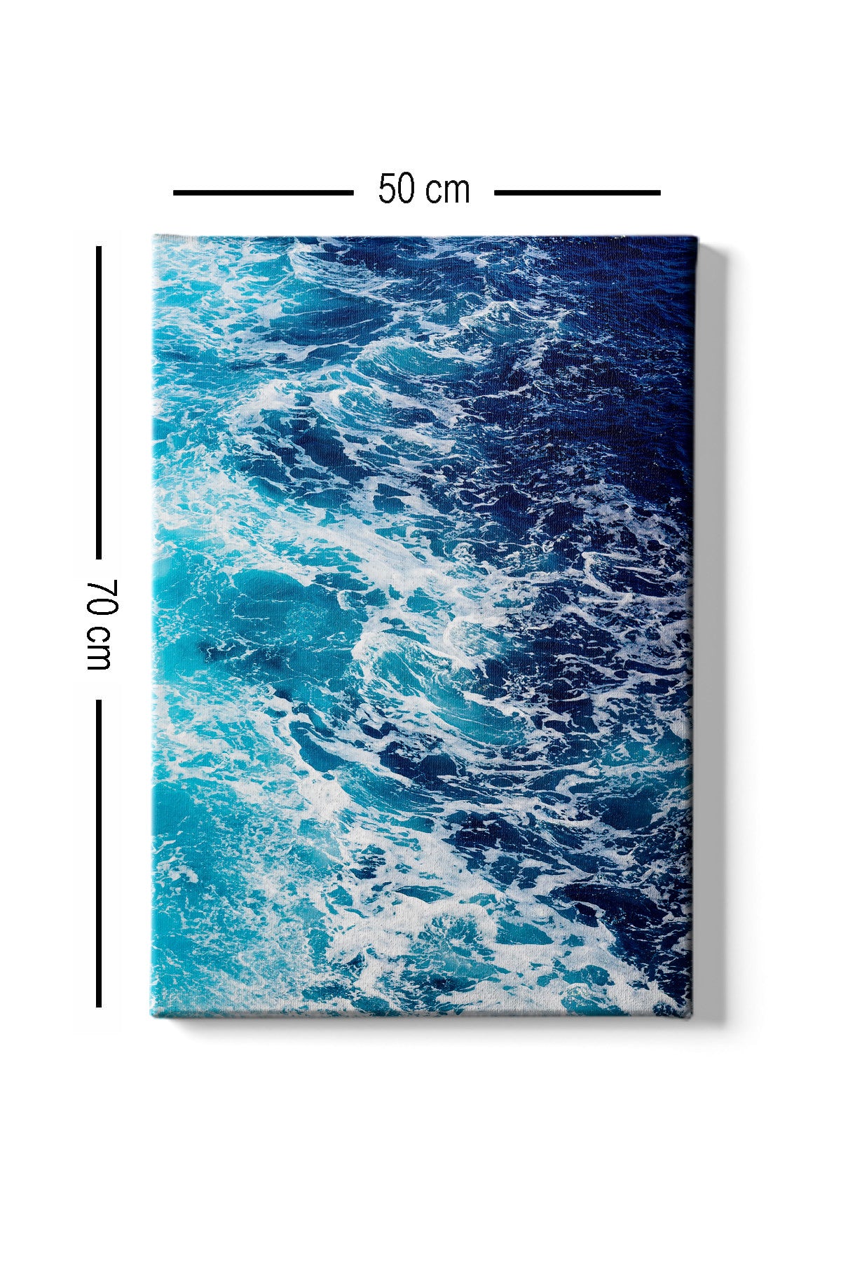 Impressionante pintura decorativa em tela, 50 x 70 cm | 100% tela, 100% moldura de madeira (3 cm de espessura) | Perfeita para amantes de decoração e arte