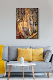 Impressionante pintura decorativa em tela, 50 x 70 cm | 100% tela, 100% moldura de madeira (3 cm de espessura) | Perfeita para amantes de decoração e arte