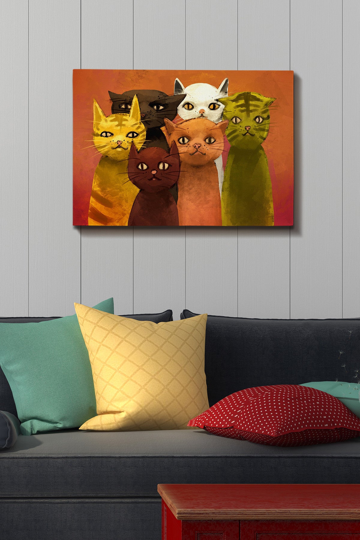 Impressionante pintura decorativa em tela, 50 x 70 cm | 100% tela, 100% moldura de madeira (3 cm de espessura) | Perfeita para amantes de decoração e arte