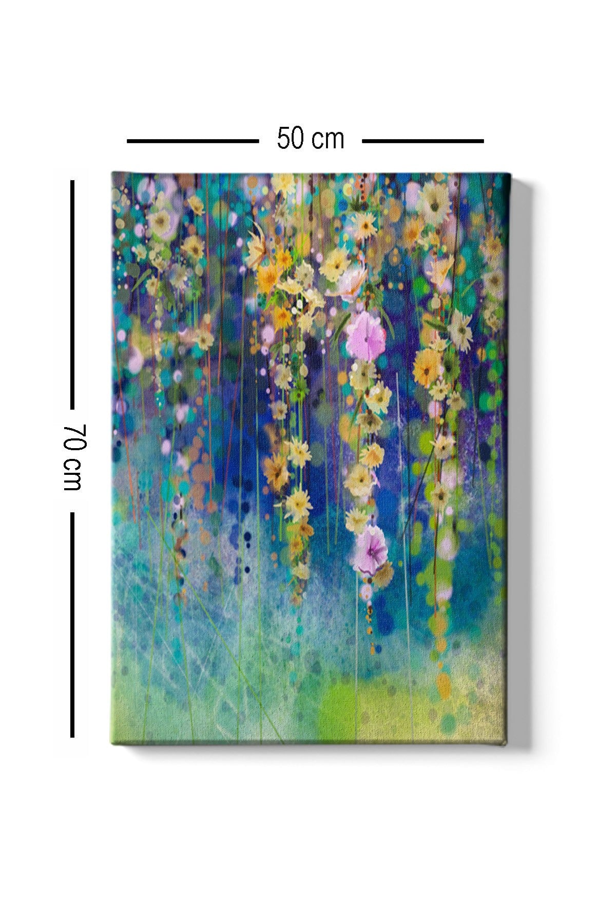 Impressionante pintura decorativa em tela, 50 x 70 cm | 100% tela, 100% moldura de madeira (3 cm de espessura) | Perfeita para amantes de decoração e arte