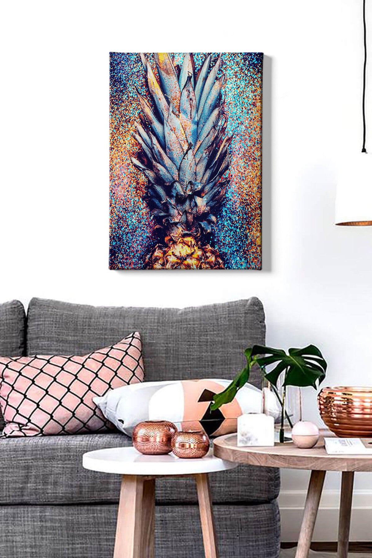 Impressionante pintura decorativa em tela, 50 x 70 cm | 100% tela, 100% moldura de madeira (3 cm de espessura) | Perfeita para amantes de decoração e arte