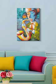 Impressionante pintura decorativa em tela, 50 x 70 cm | 100% tela, 100% moldura de madeira (3 cm de espessura) | Perfeita para amantes de decoração e arte