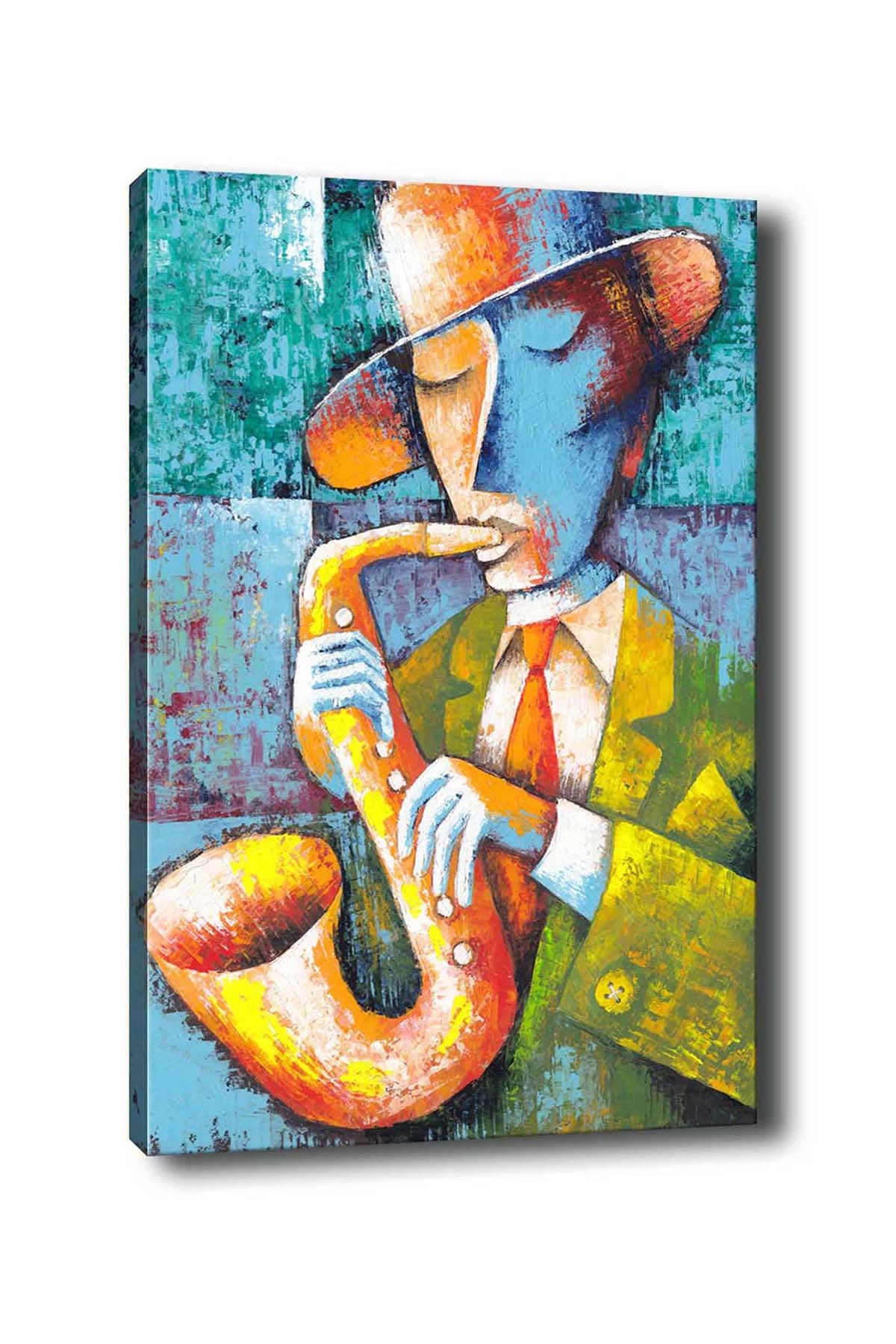 Impressionante pintura decorativa em tela, 50 x 70 cm | 100% tela, 100% moldura de madeira (3 cm de espessura) | Perfeita para amantes de decoração e arte