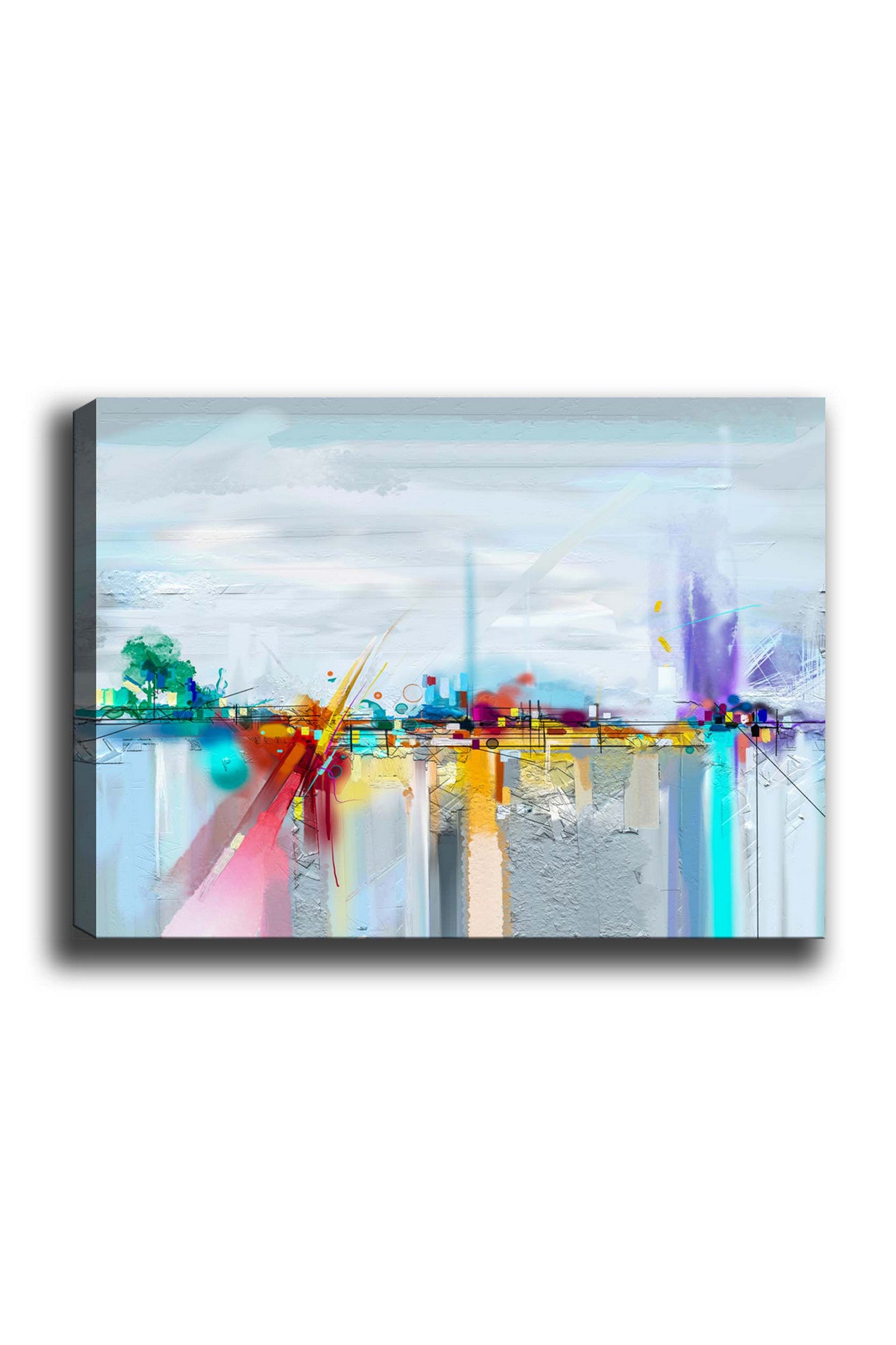 Impressionante pintura decorativa em tela, 70 x 100 cm | 100% tela, 100% moldura de madeira (3 cm de espessura) | Perfeito para amantes de decoração e arte