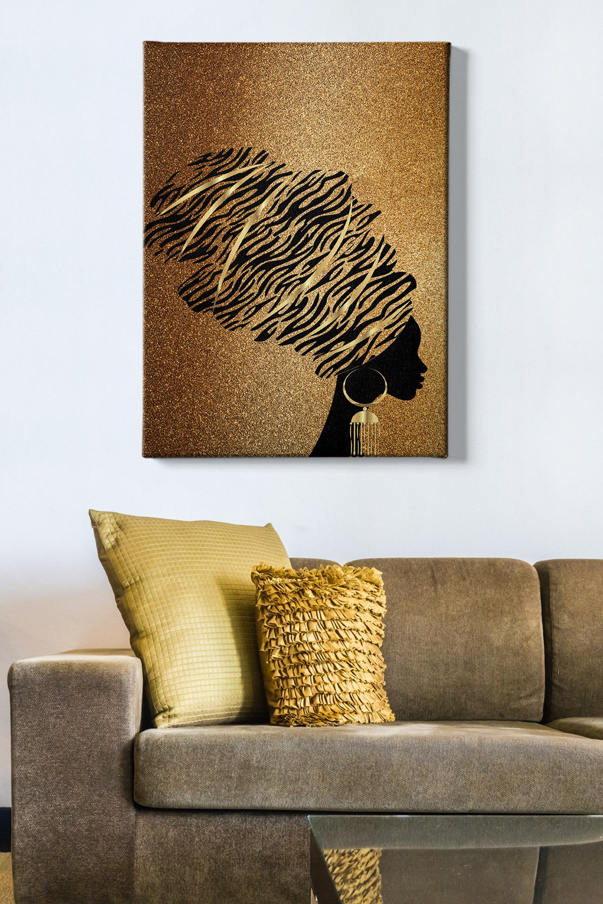 Impressionante pintura decorativa em tela, 70 x 100 cm | 100% tela, 100% moldura de madeira (3 cm de espessura) | Perfeito para amantes de decoração e arte