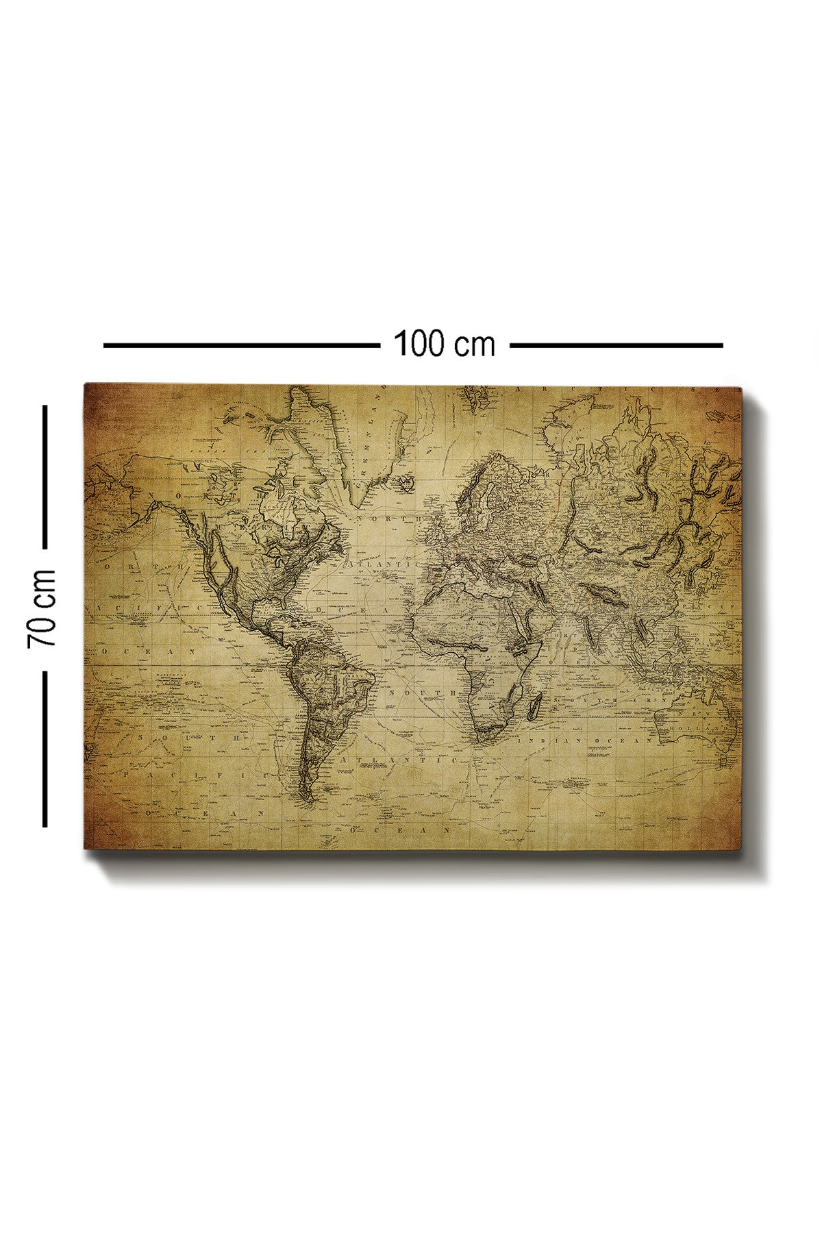 Impressionante pintura decorativa em tela, 70 x 100 cm | 100% tela, 100% moldura de madeira (3 cm de espessura) | Perfeito para amantes de decoração e arte