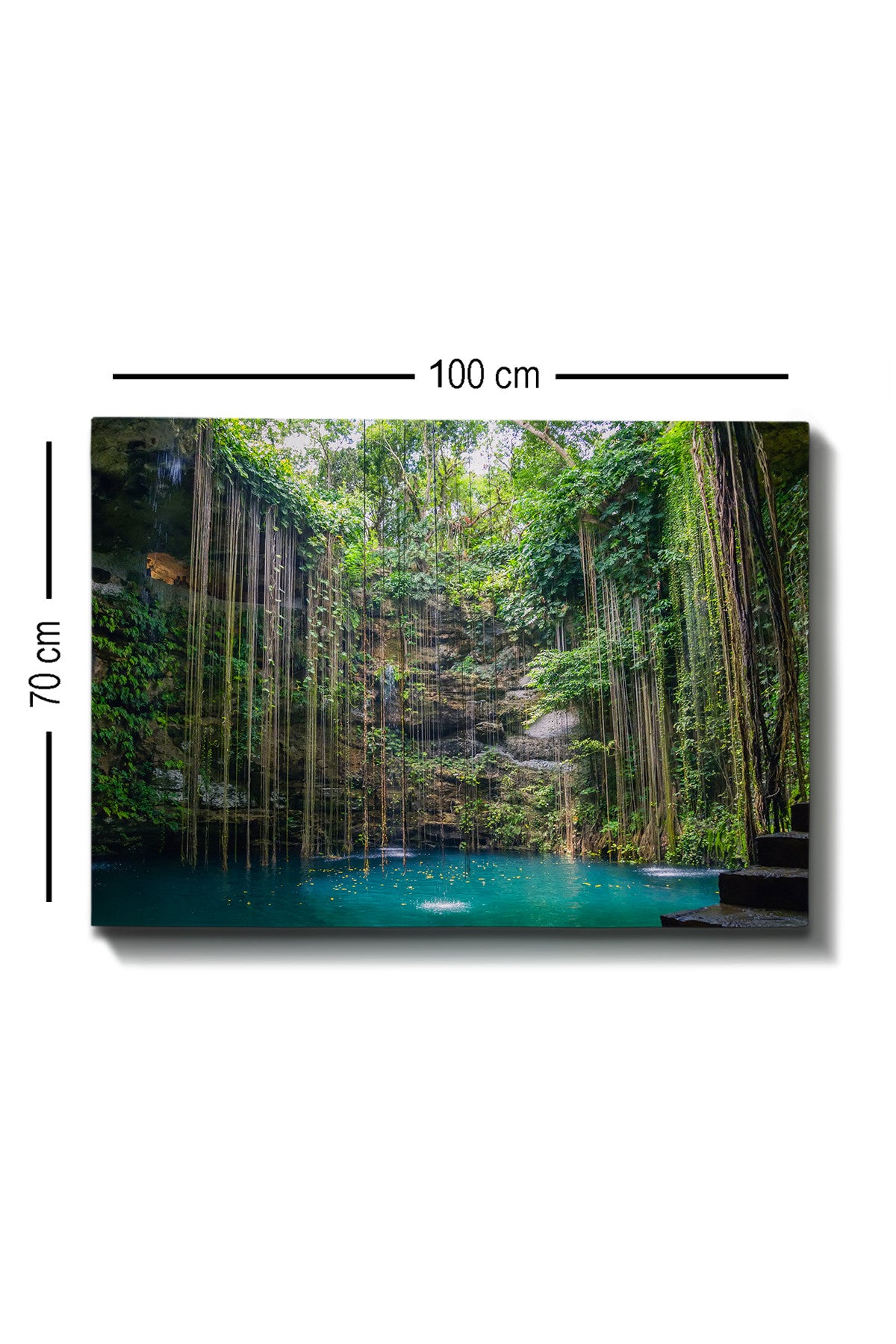 Impressionante pintura decorativa em tela, 70 x 100 cm | 100% tela, 100% moldura de madeira (3 cm de espessura) | Perfeito para amantes de decoração e arte