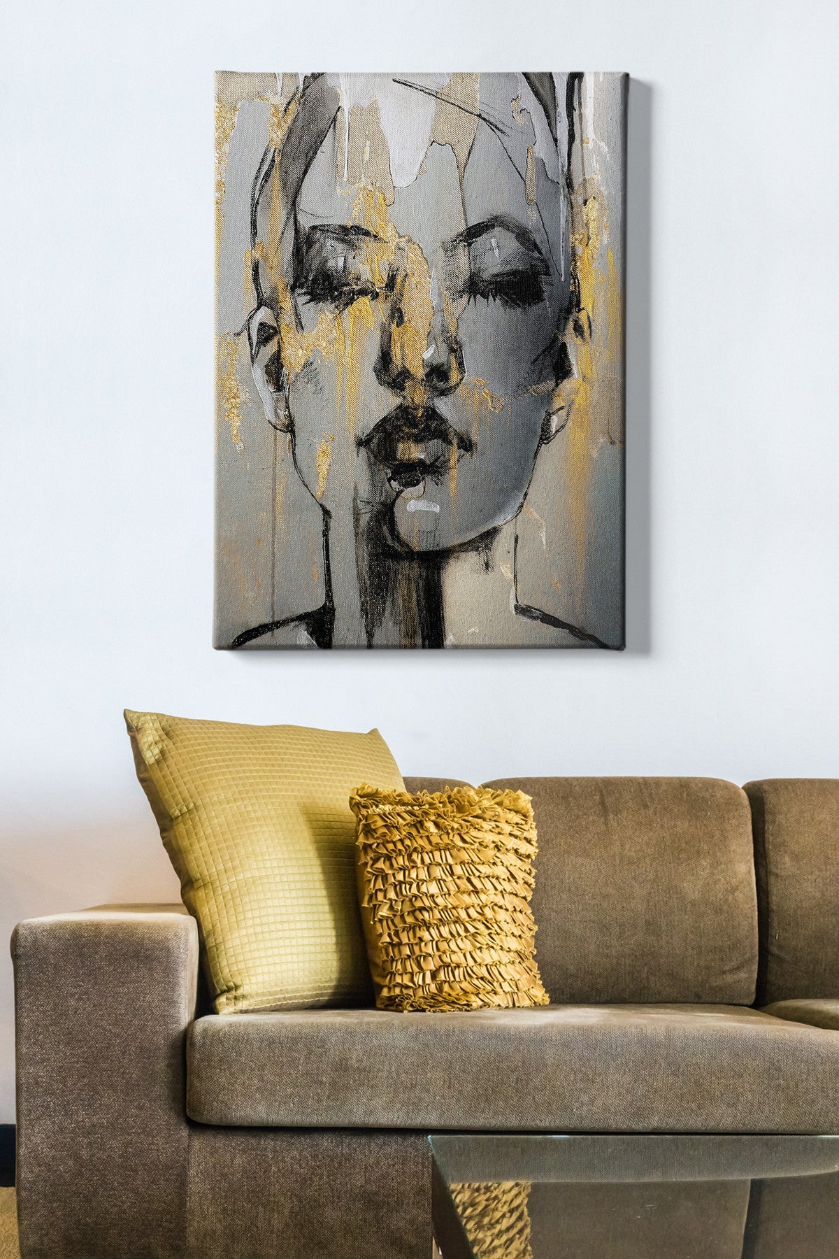 Impressionante pintura decorativa em tela, 70 x 100 cm | 100% tela, 100% moldura de madeira (3 cm de espessura) | Perfeito para amantes de decoração e arte, artista anônimo
