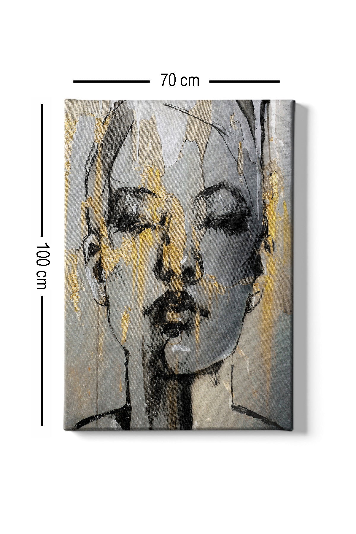 Impressionante pintura decorativa em tela, 70 x 100 cm | 100% tela, 100% moldura de madeira (3 cm de espessura) | Perfeito para amantes de decoração e arte, artista anônimo