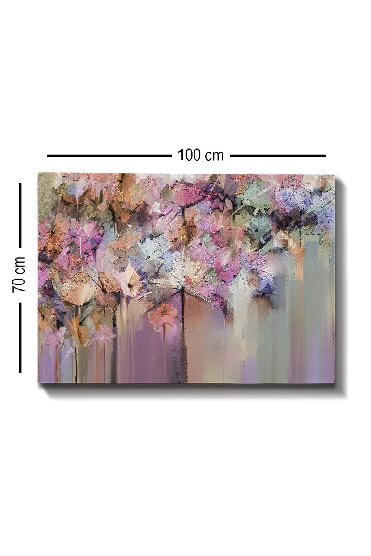 Impressionante pintura decorativa em tela, 70 x 100 cm | 100% tela, 100% moldura de madeira (3 cm de espessura) | Perfeito para amantes de decoração e arte, artista anônimo