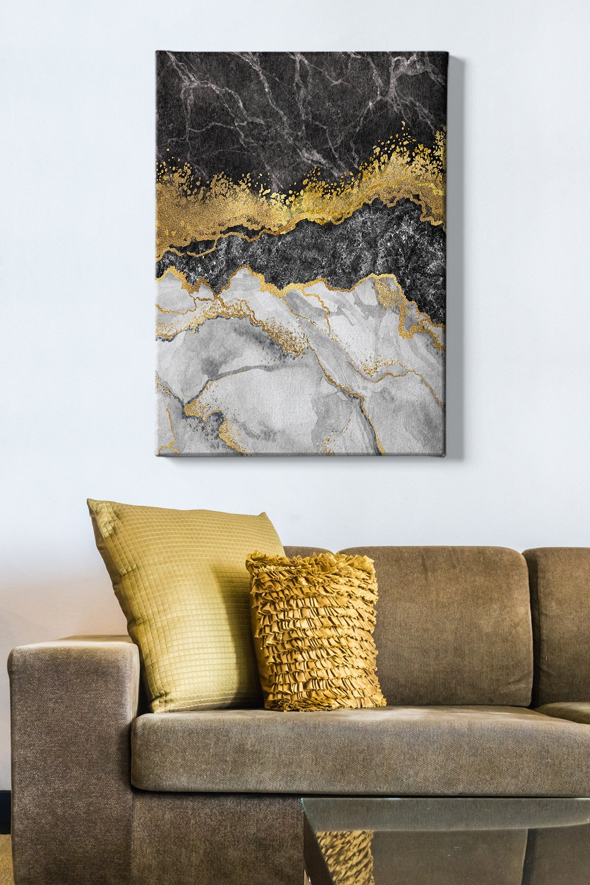 Impressionante pintura decorativa em tela, 70 x 100 cm | 100% tela, 100% moldura de madeira (3 cm de espessura) | Perfeito para amantes de decoração e arte