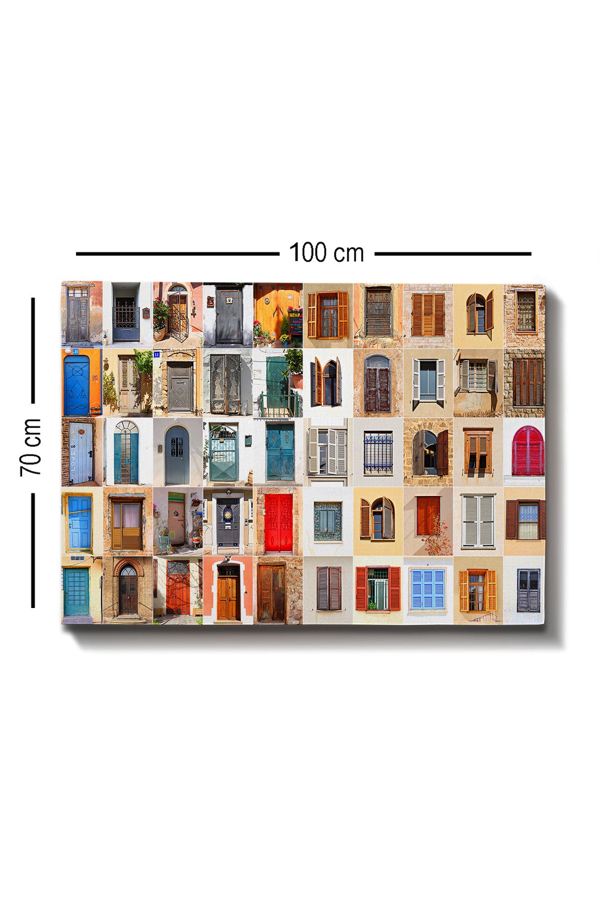 Impressionante pintura decorativa em tela, 70 x 100 cm | 100% tela, 100% moldura de madeira (3 cm de espessura) | Perfeito para amantes de decoração e arte