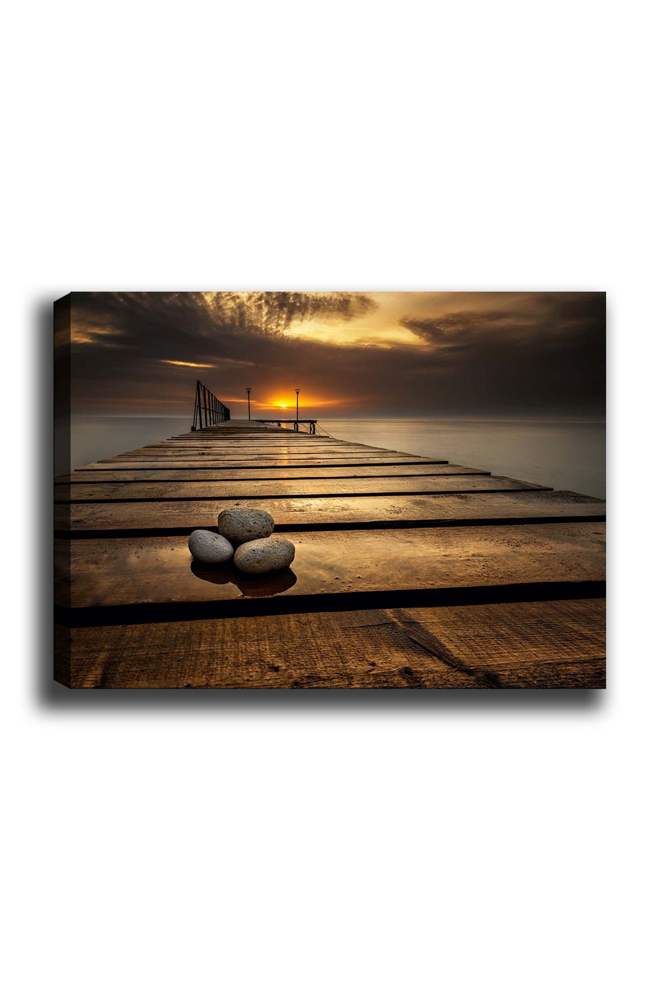 Impressionante pintura decorativa em tela, 70 x 100 cm | 100% tela, 100% moldura de madeira (3 cm de espessura) | Perfeito para amantes de decoração e arte